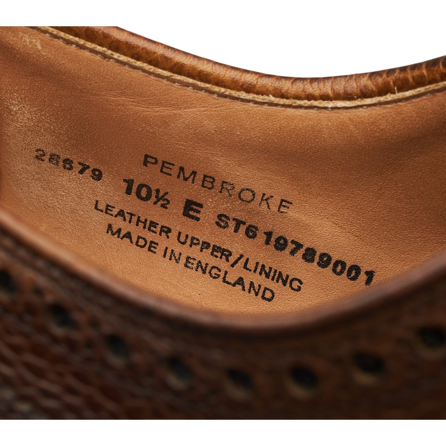 Crockett & Jones Pembroke derby brogue marron UK 10.5