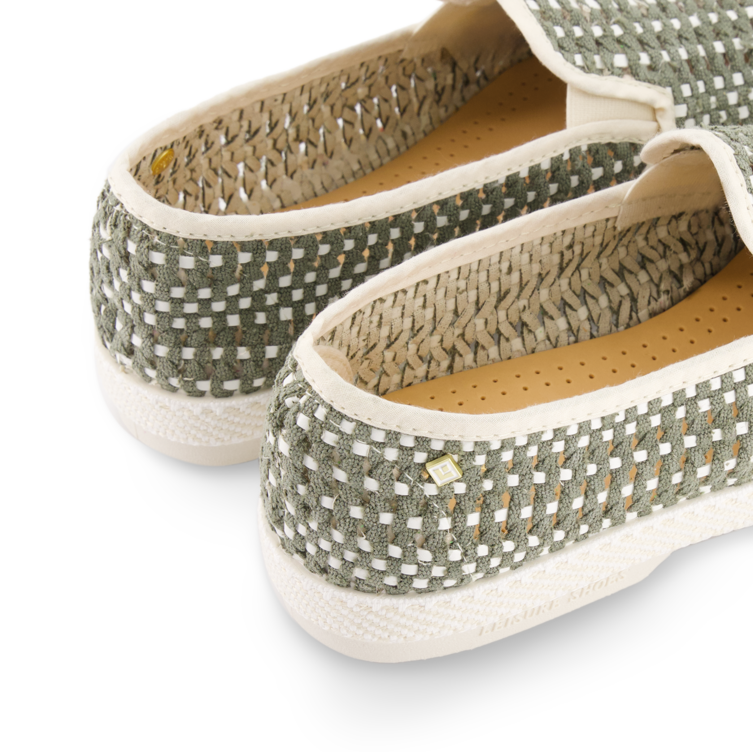 Rivieras Classic Roma espadrilles kaki tissé ajouré
