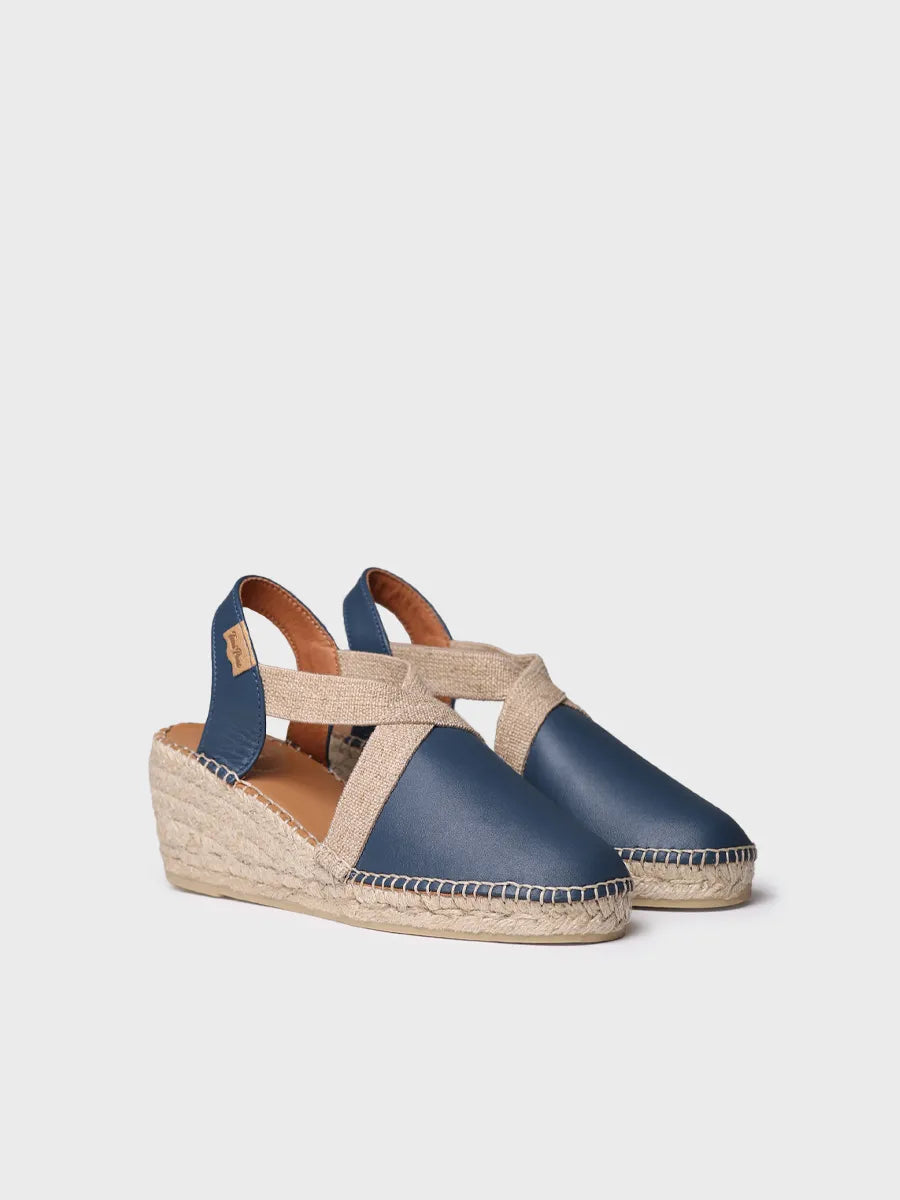 Toni Pons Tossa espadrilles cuir océano talon 6 cm