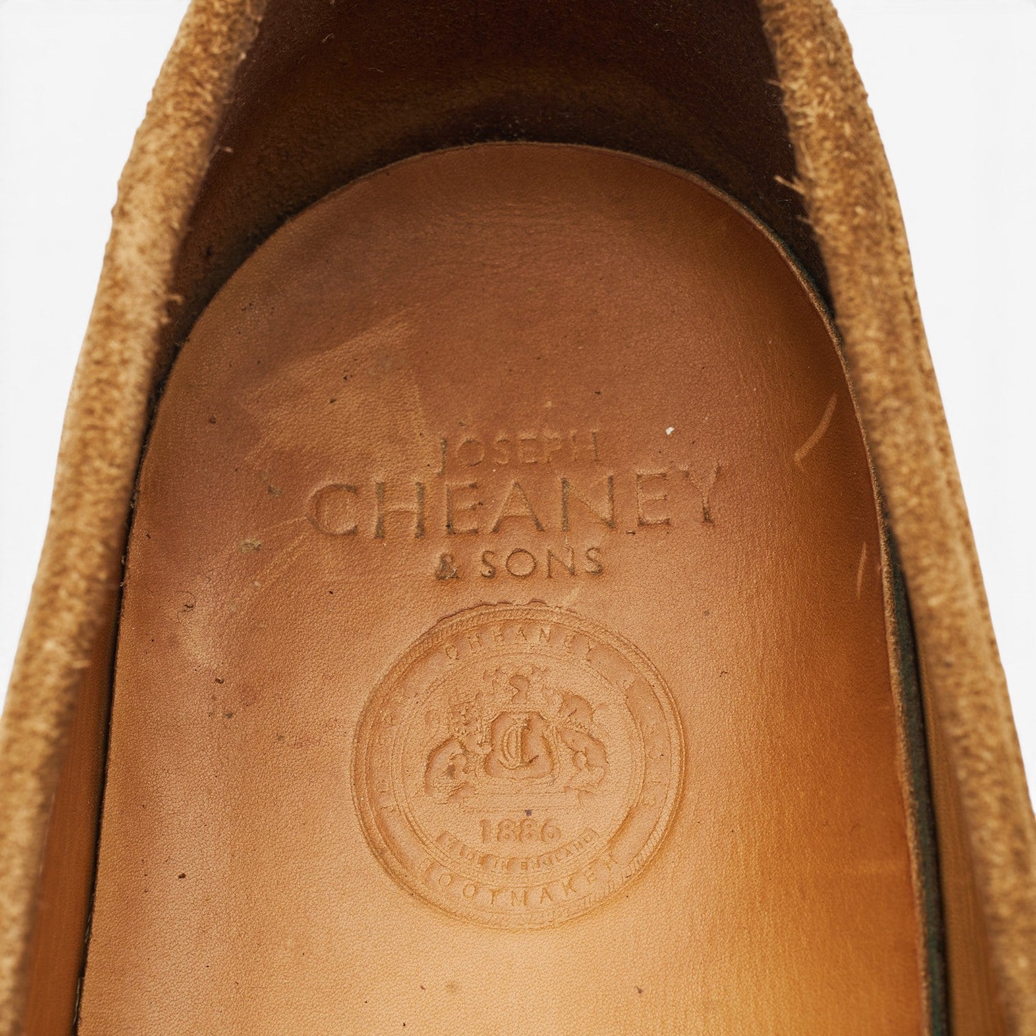 Cheaney Barcelona mocassins penny daim beige UK 9