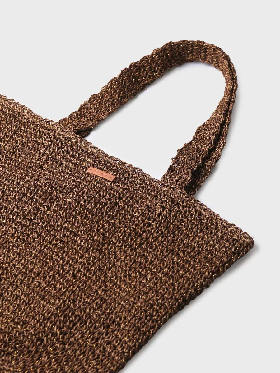 Toni Pons Tarifa pochette raphia tressée 35 cm