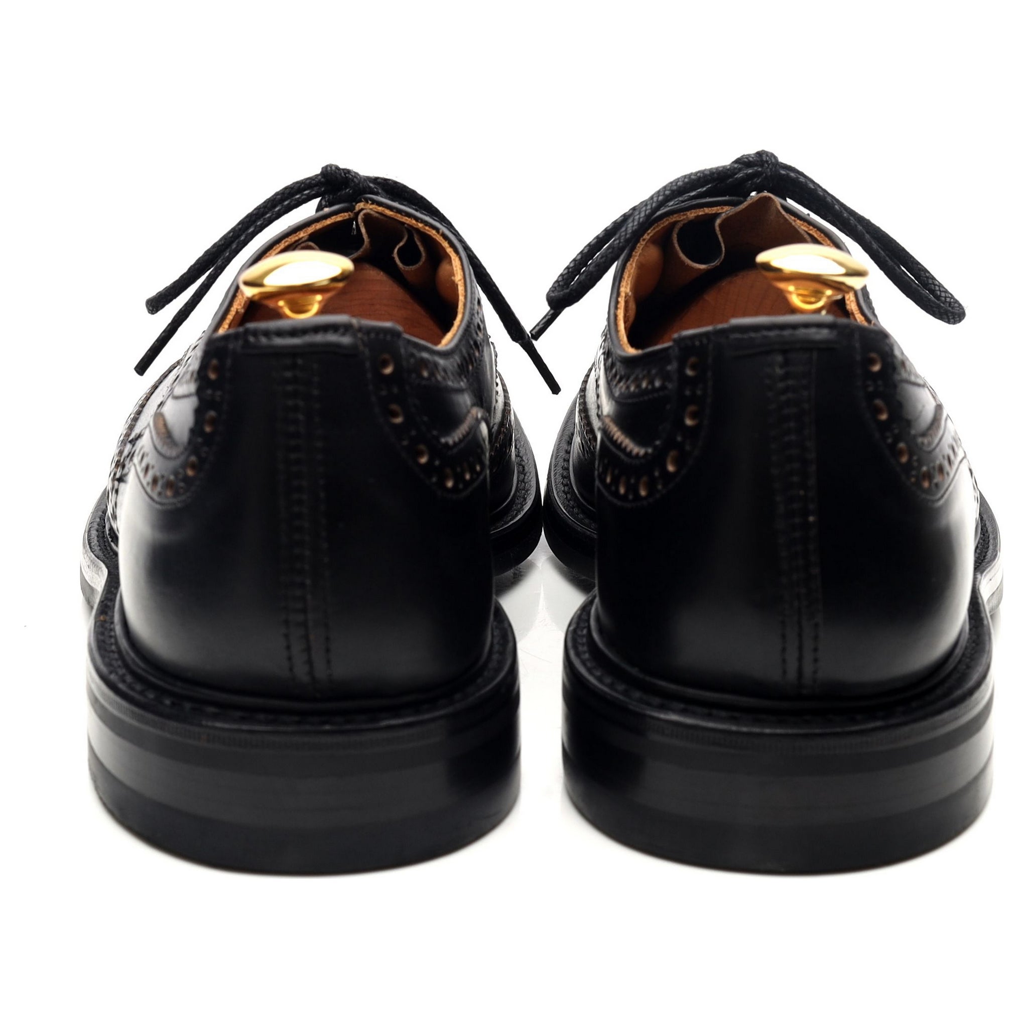 Tricker's Bourton derbies brogues cuir noir UK 9.5