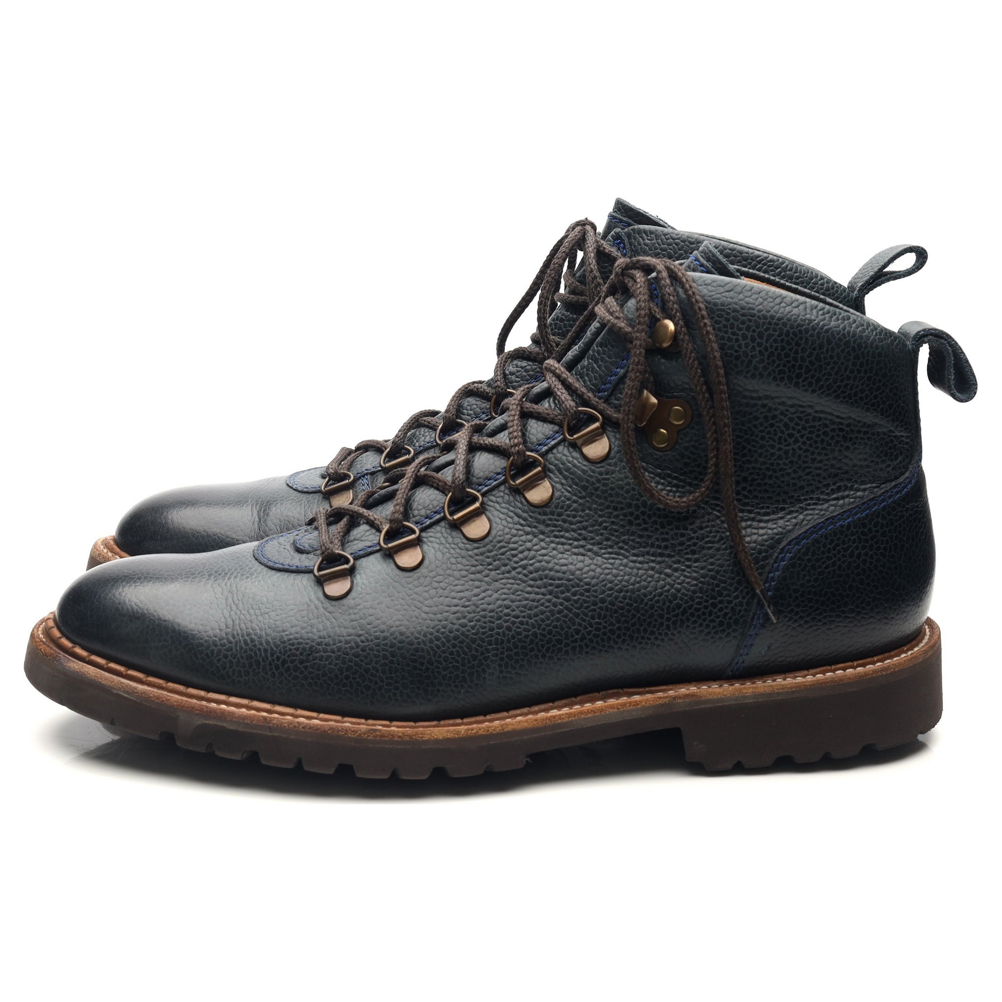 Barker Glencoe boots cuir bleu marine pointure UK 9,5