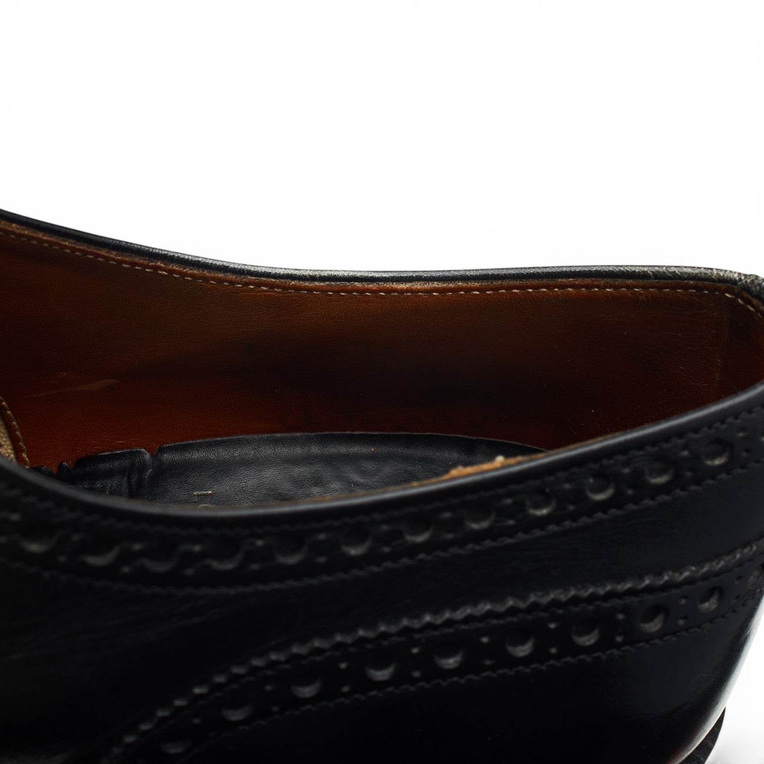 Church's Chetwynd richelieu cuir noir UK 7.5 bout fleuri