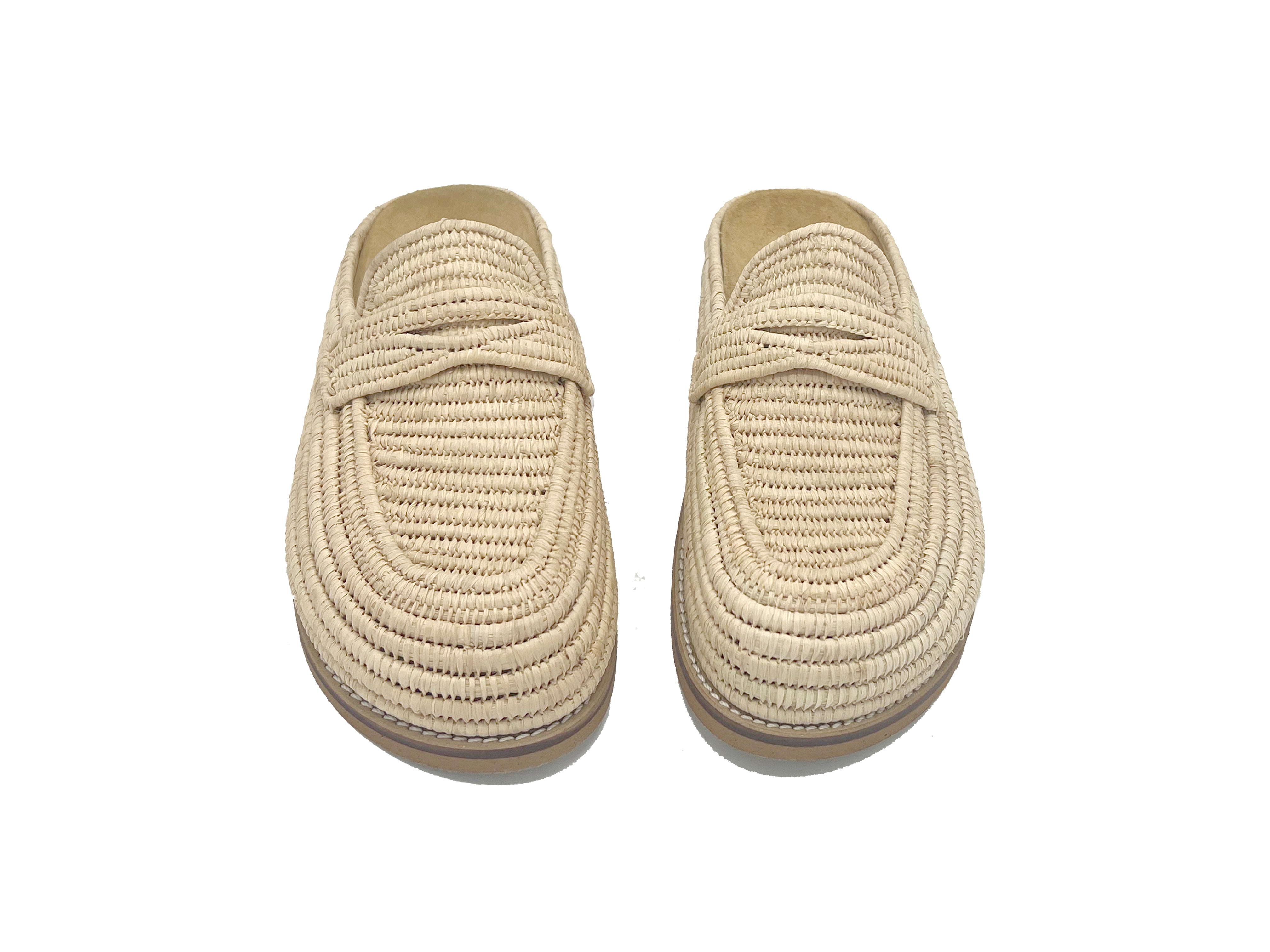 Contre-Allée Californie mule raphia naturel