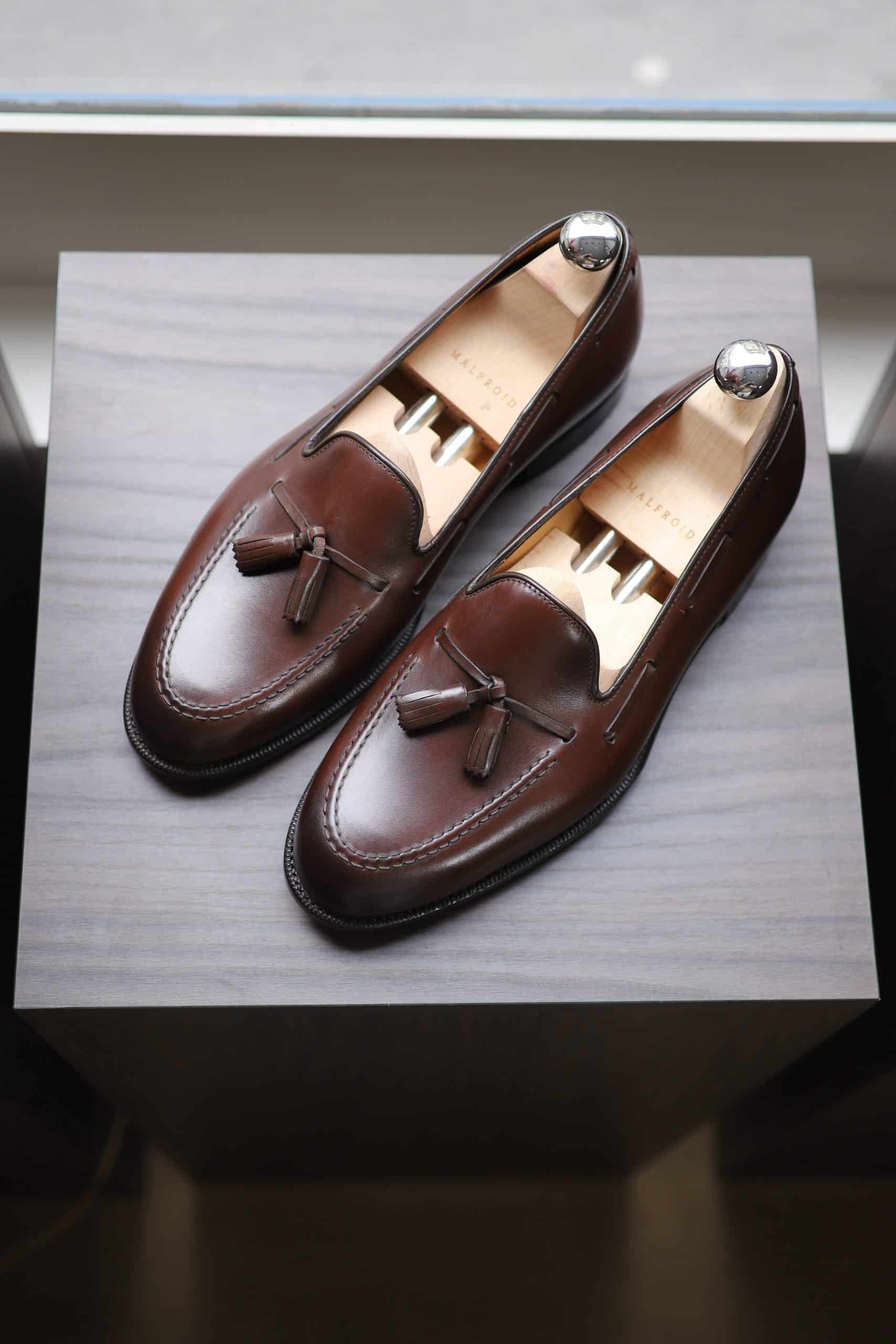 Malfroid Goodwood mocassins cuir à pompons
