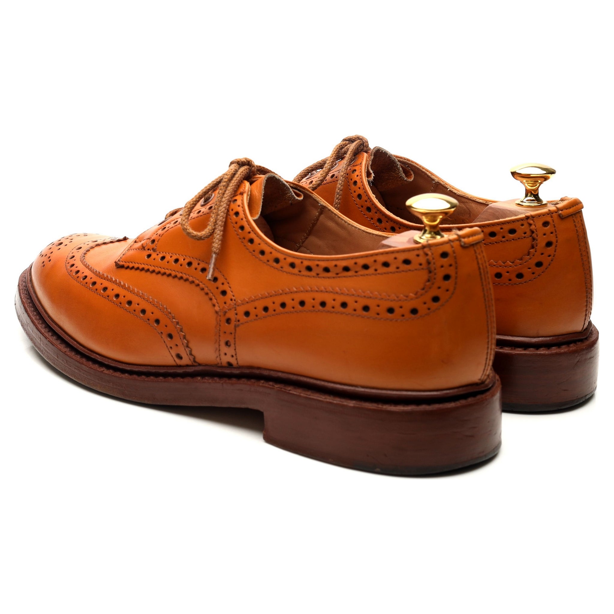 Tricker's Bourton derby brogue cuir camel UK 9.5