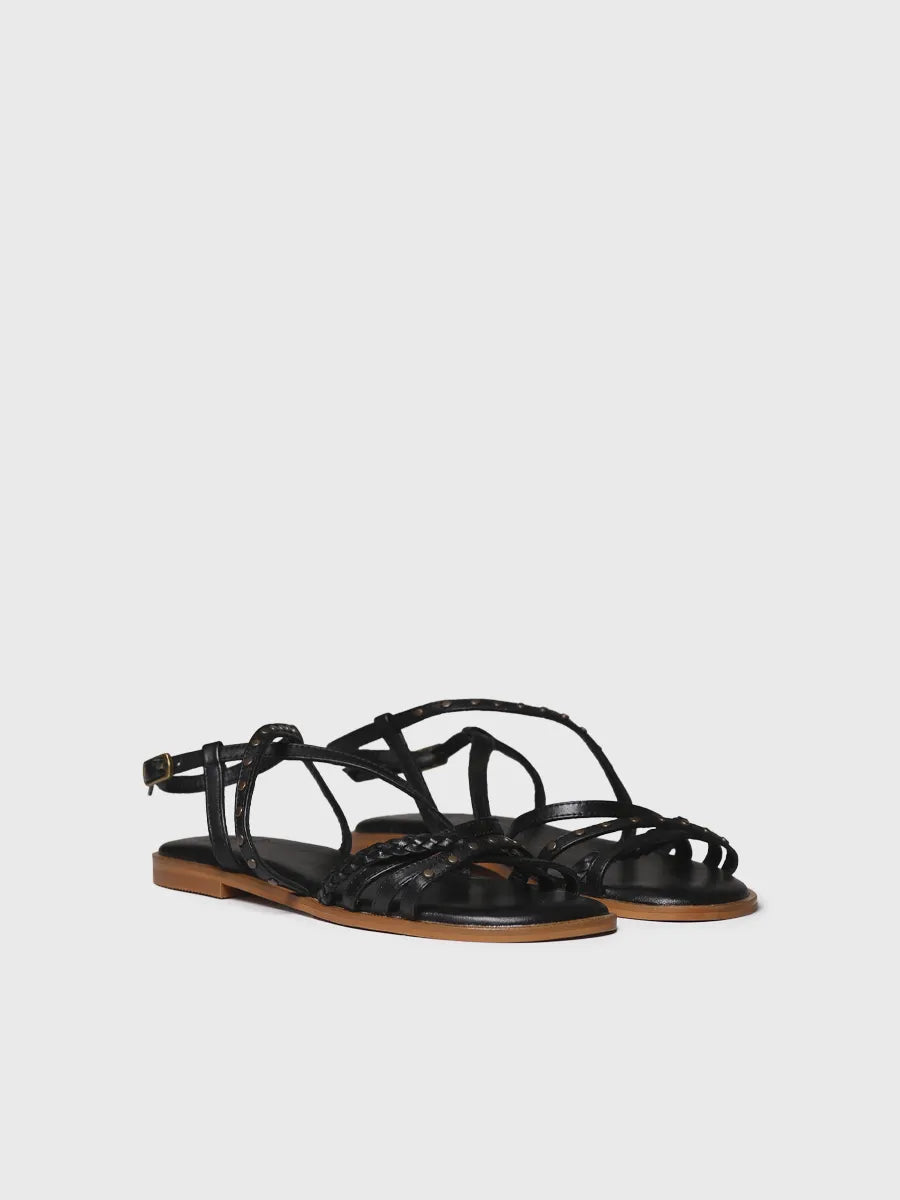 Toni Pons Bergen sandales cuir femme plates cloutées