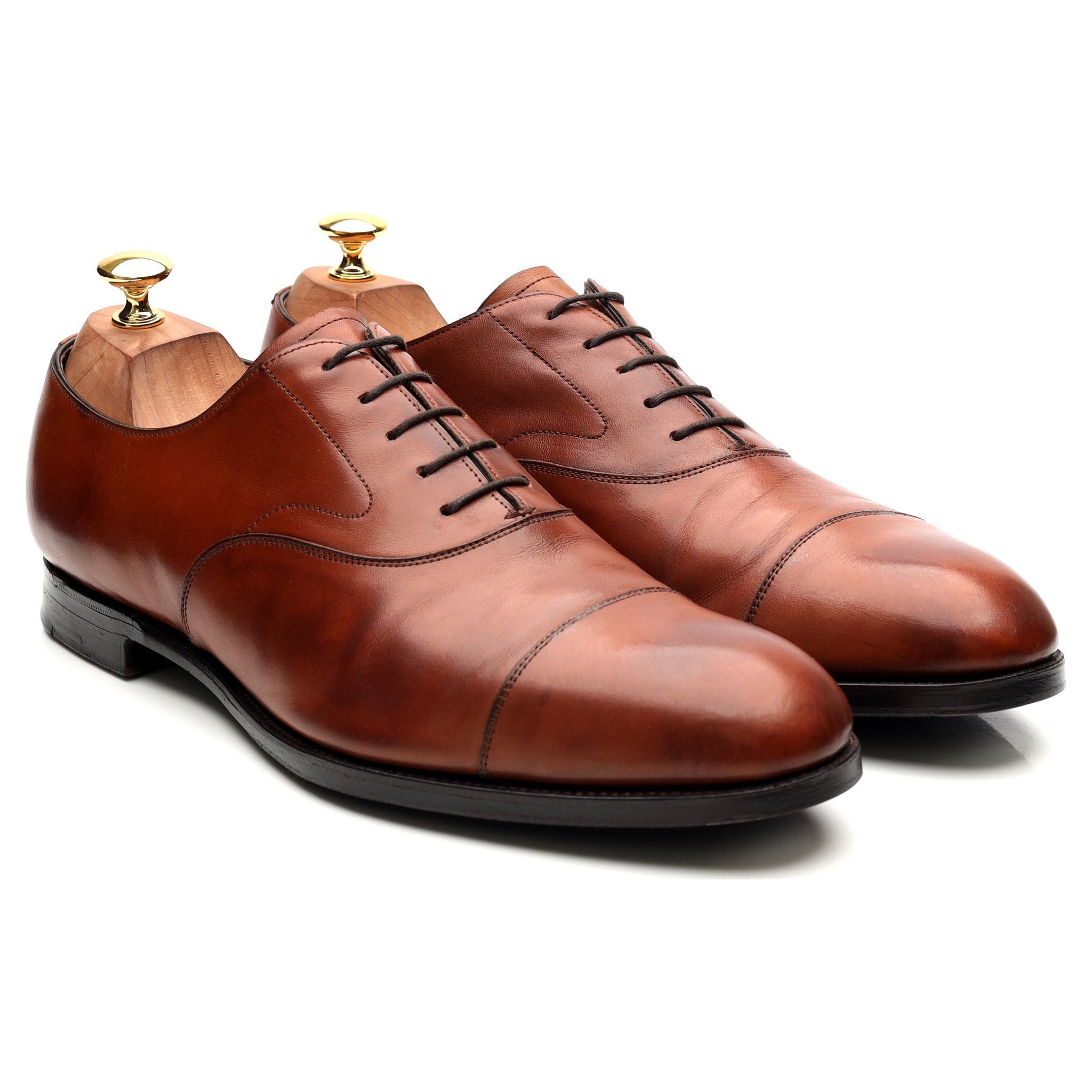 Edward Green Chelsea richelieu cuir tabac 10.5 cousu Goodyear