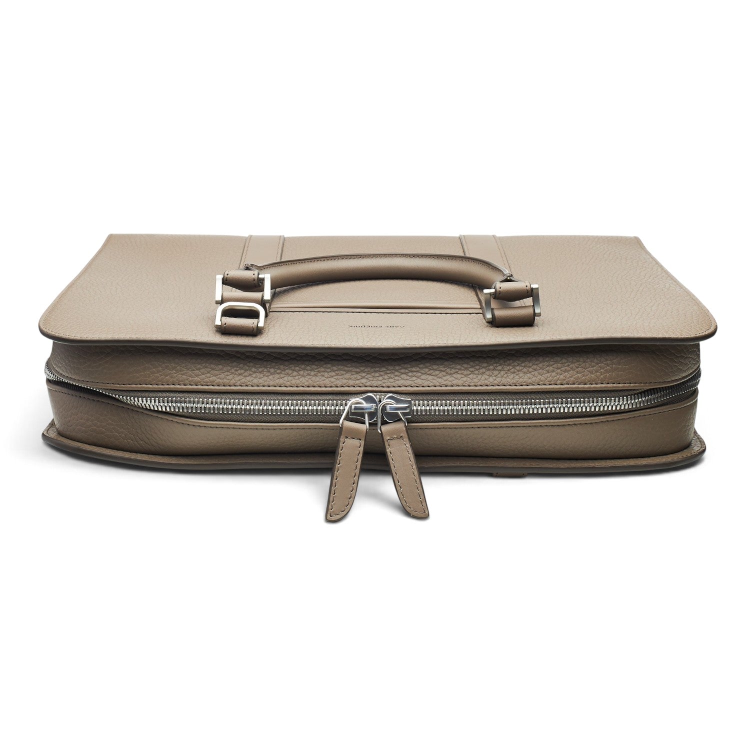 Carl Friedrik Palissy serviette cuir taupe 40,5 cm