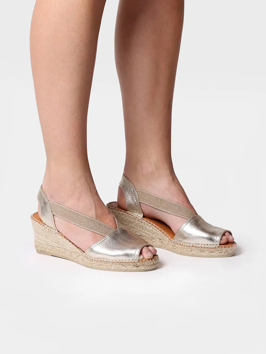 Toni Pons Teide-P espadrilles femme cuir talon 6 cm