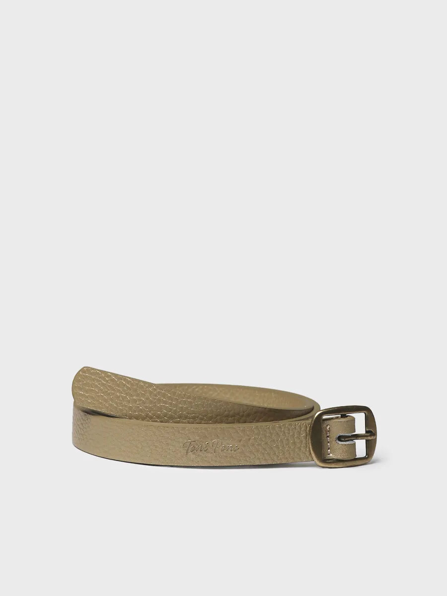 Toni Pons Nona ceinture cuir fine boucle bronze