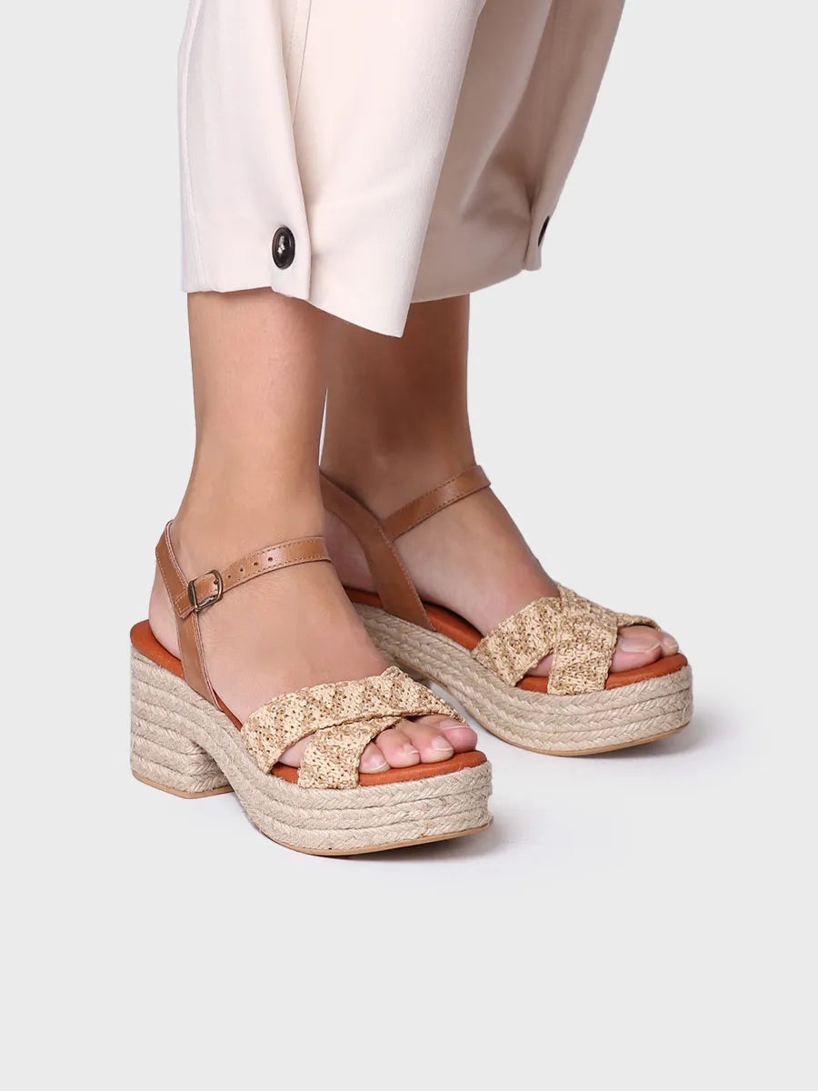 Toni Pons Atenes espadrille compensée femme naturel