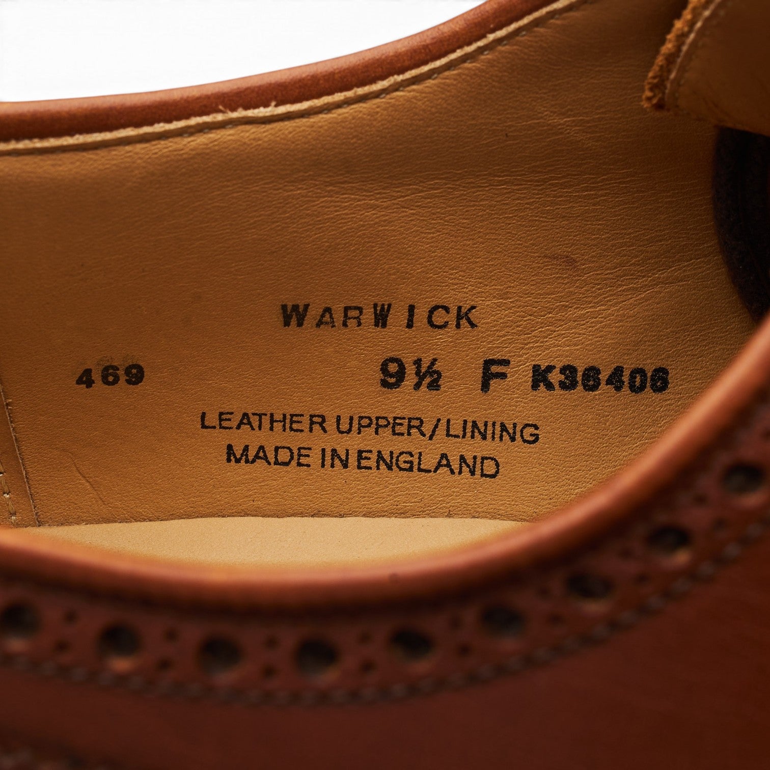 Crockett & Jones Warwick derbies brogues cuir marron 9,5