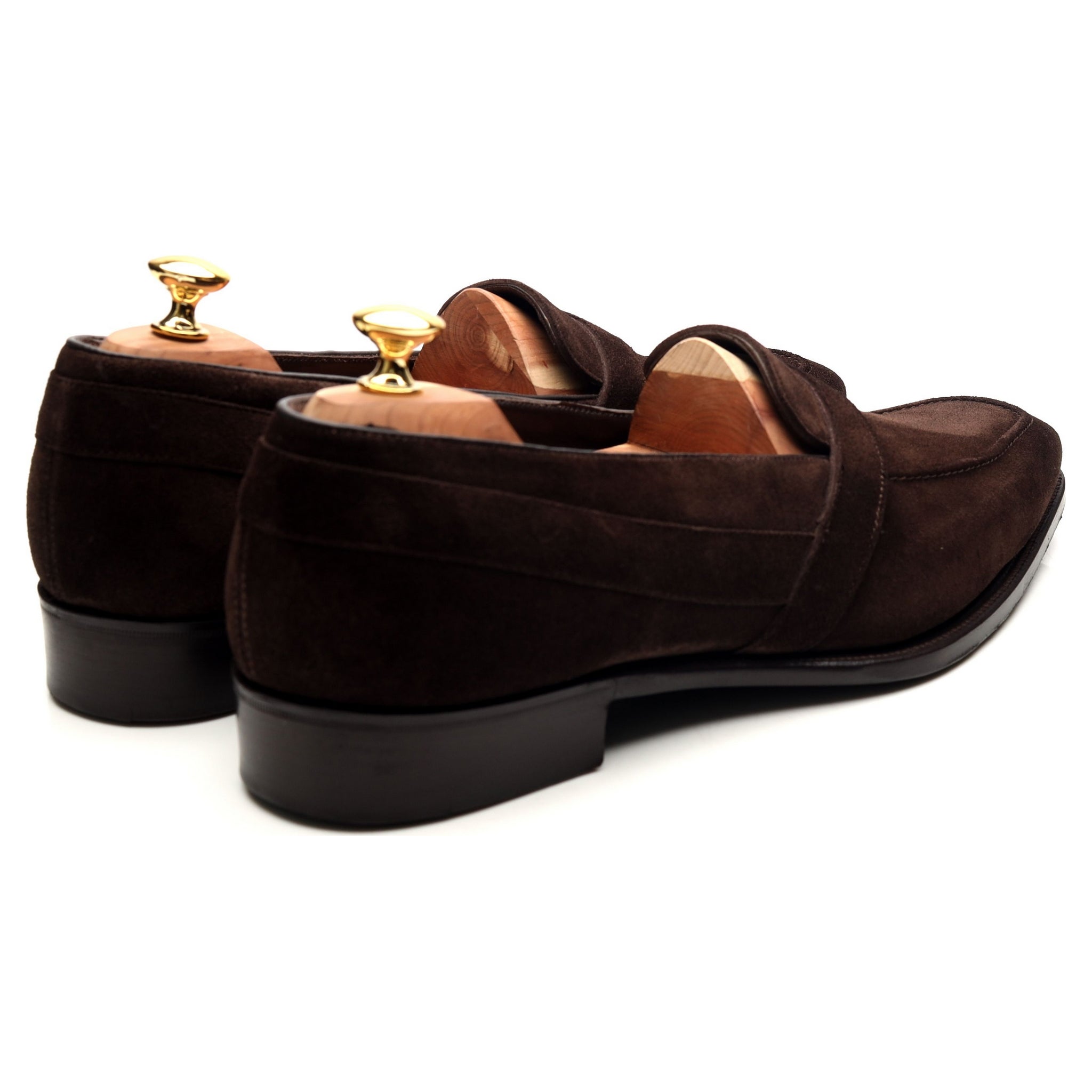 Anthony Cleverley Baron mocassin daim marron UK 11.5