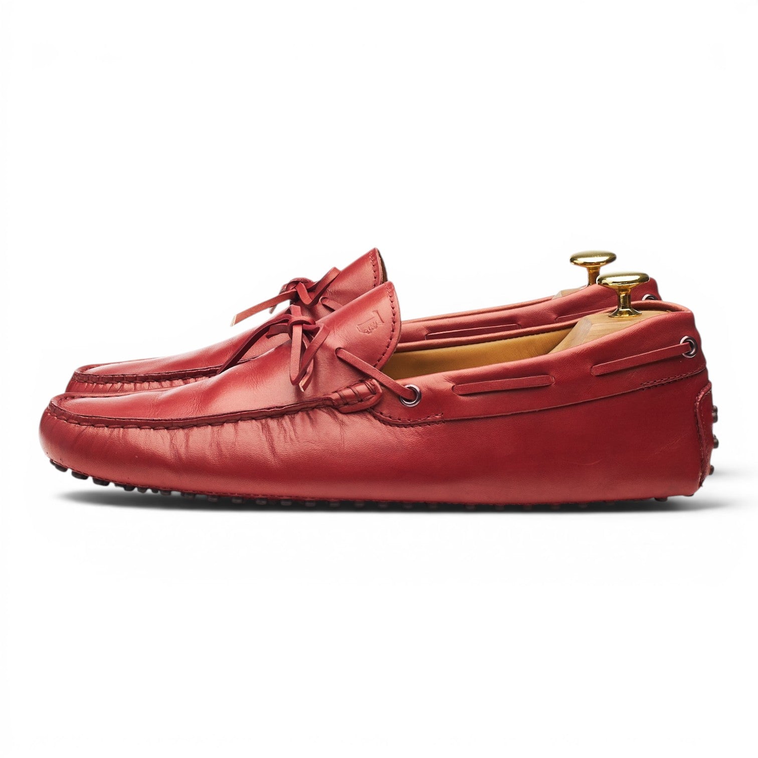 Tod's Gommino mocassins cuir rouge UK 8,5