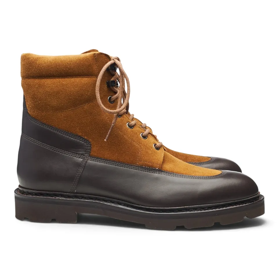 John Lobb Peak bottines cuir daim marron UK 8