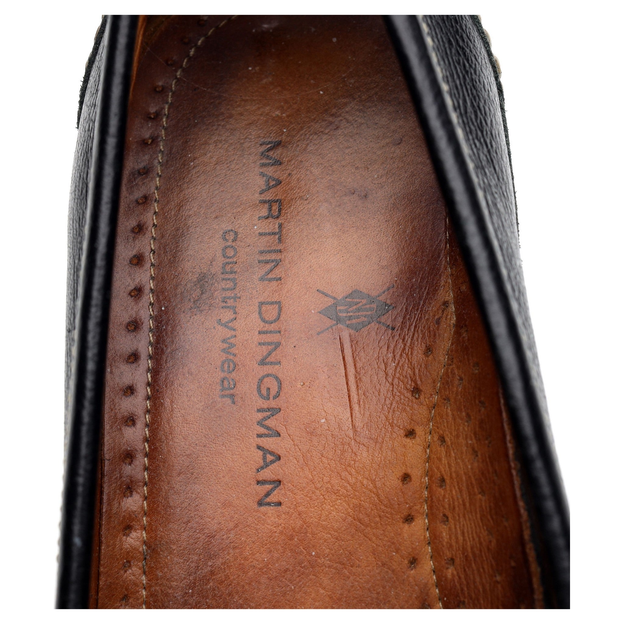 Martin Dingman Saxon mocassins cuir grainé noir UK 9,5