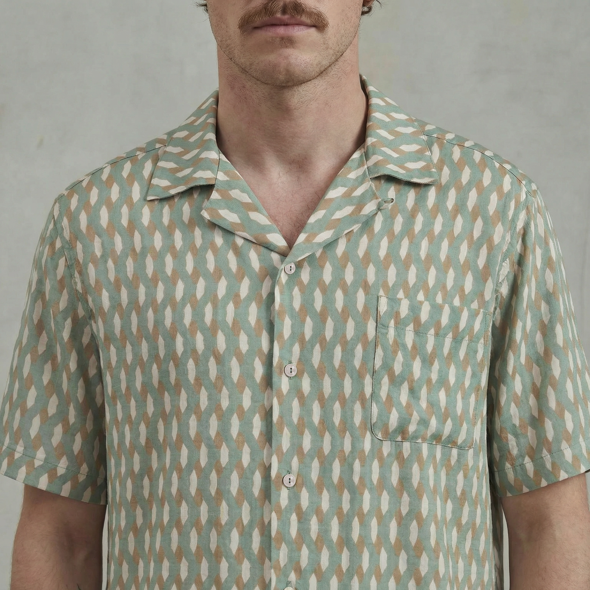 Rivieras Cali chemise hawaïenne vert d’eau légère