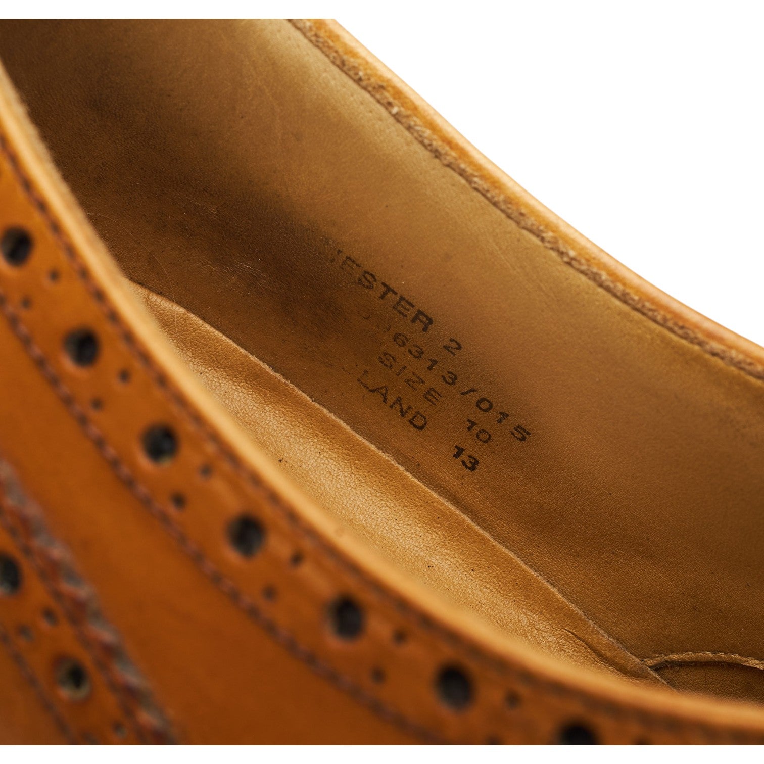 Loake Chester 2 derbies cuir marron clair UK 10