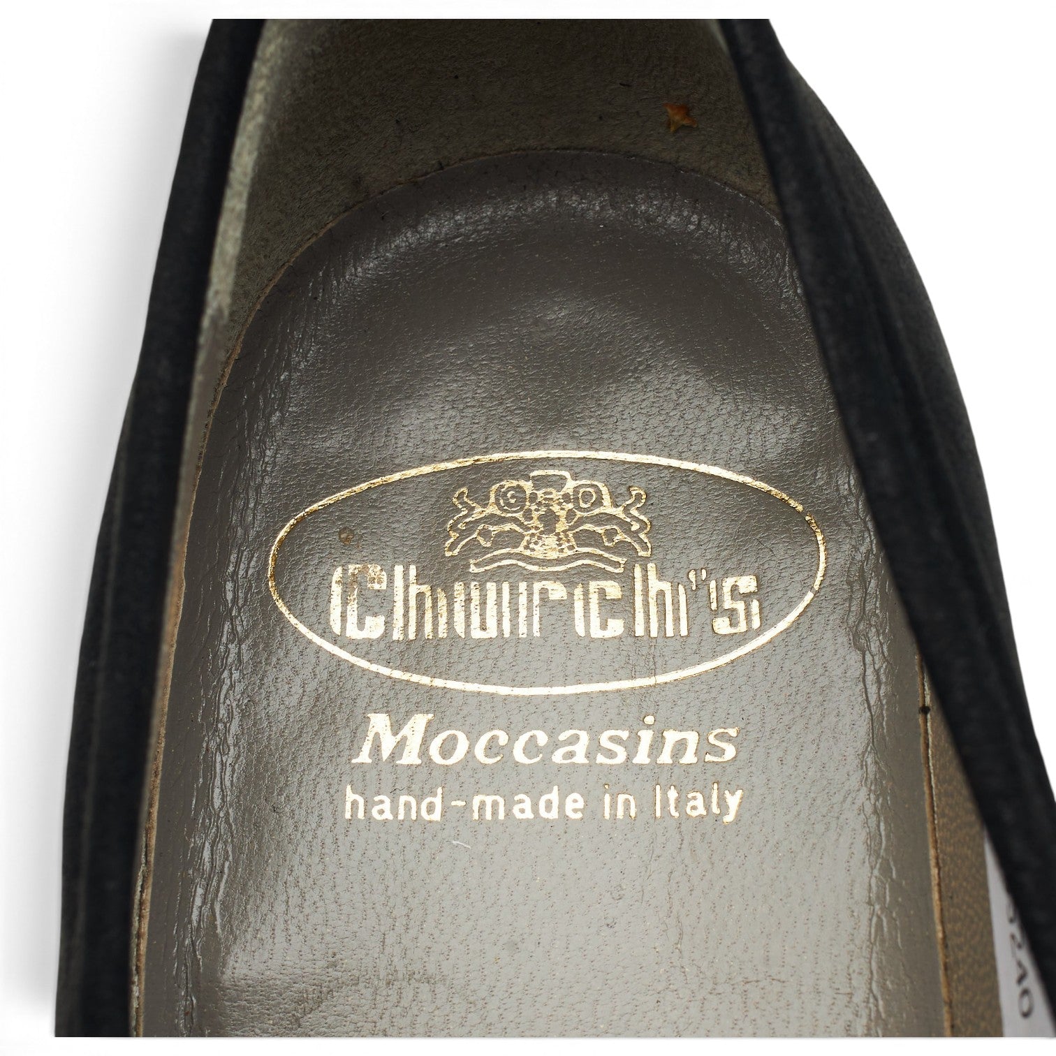 Church's Caserta mocassins daim noir boucle UK 8