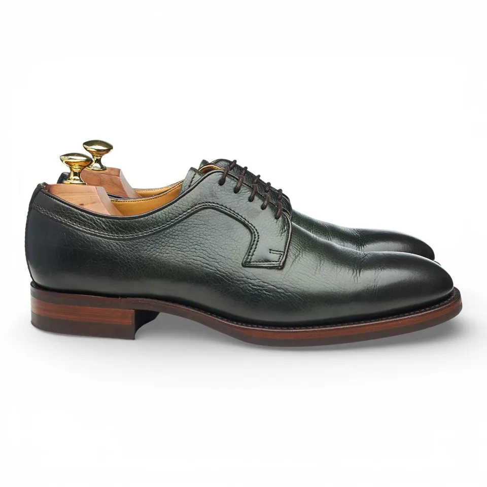 Barker Skye derby cuir grain vert olive UK 7.5