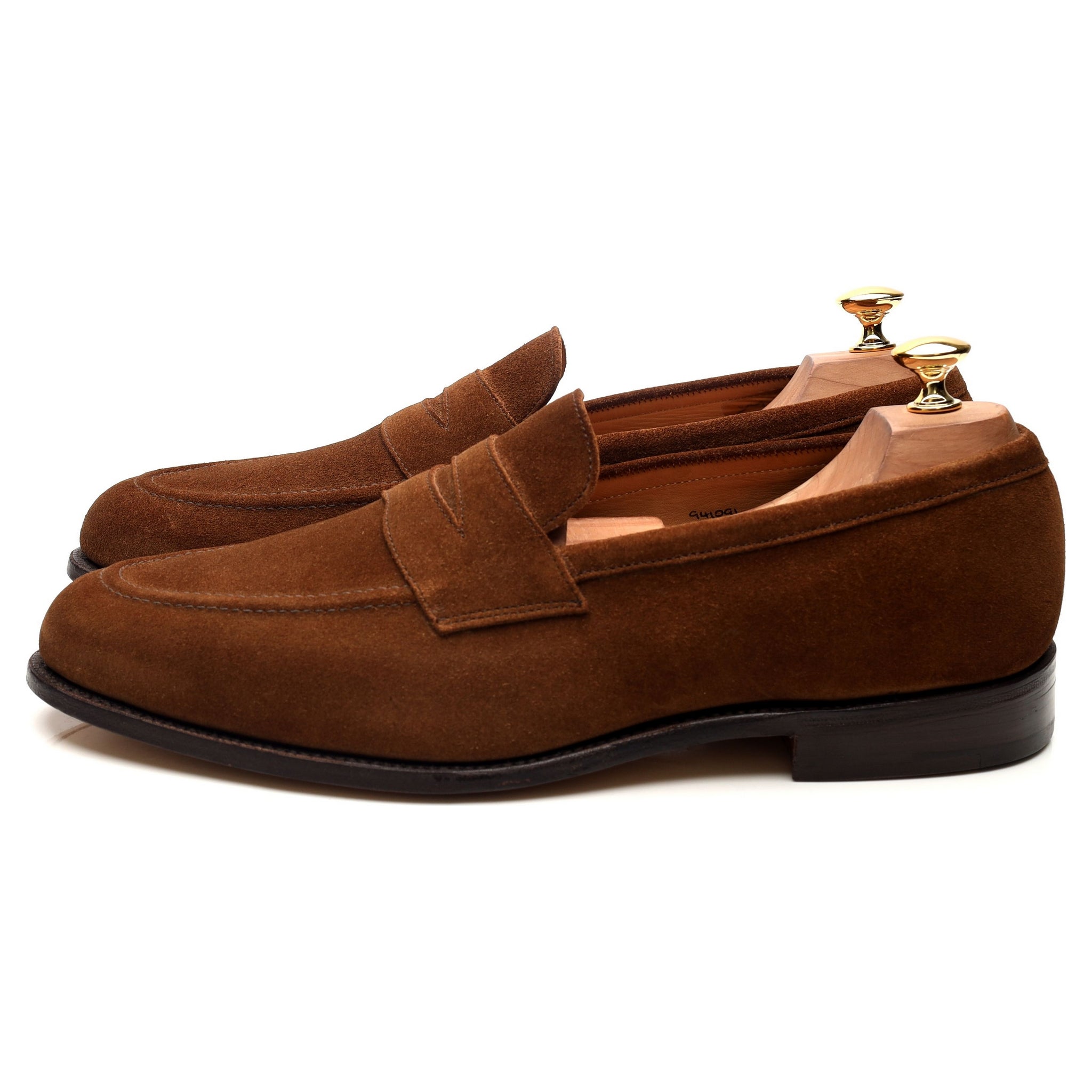 Tricker's Harvard mocassins daim marron pointure UK 10,5