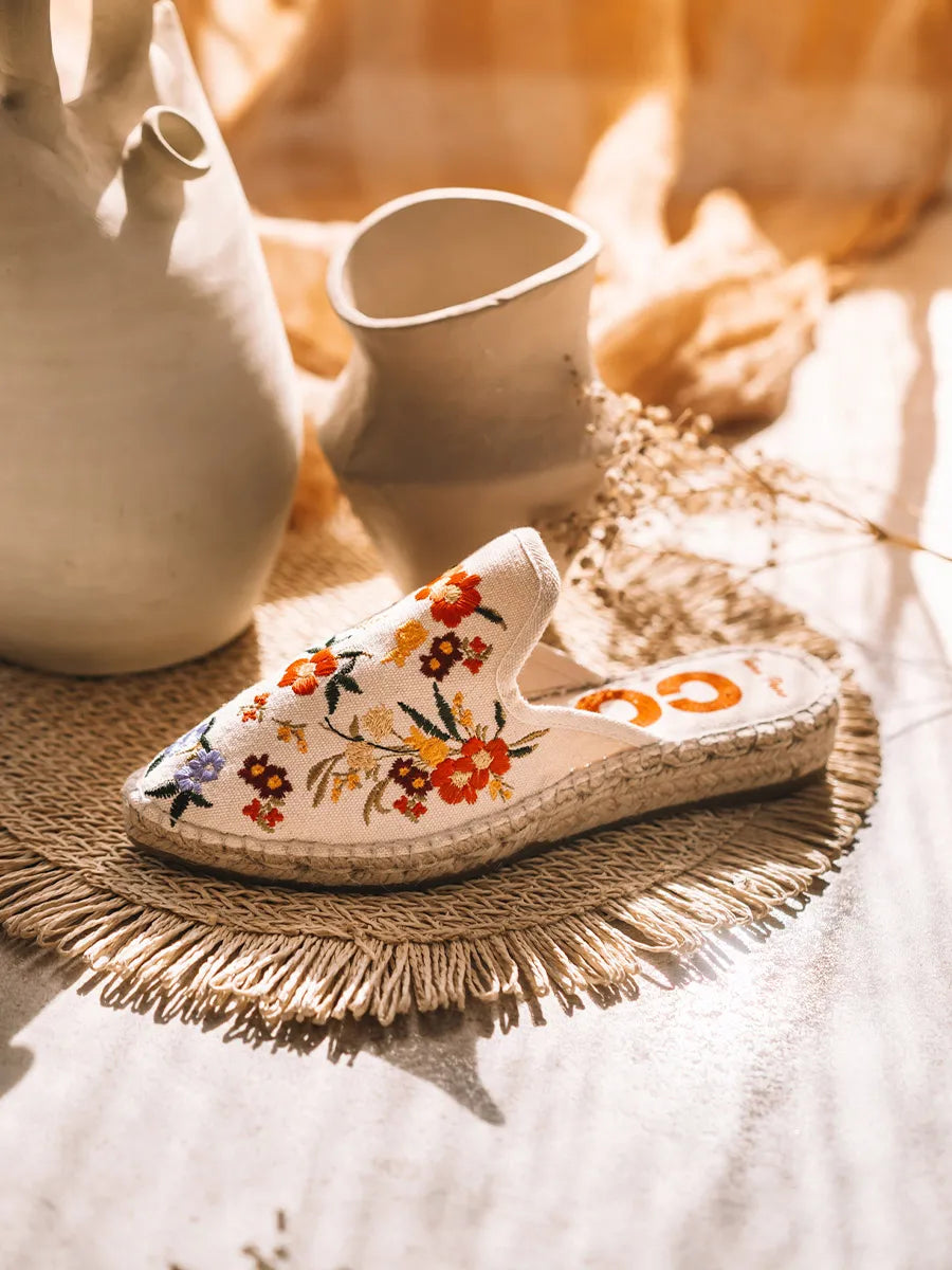 Toni Pons Culip espadrille brodée toile jute