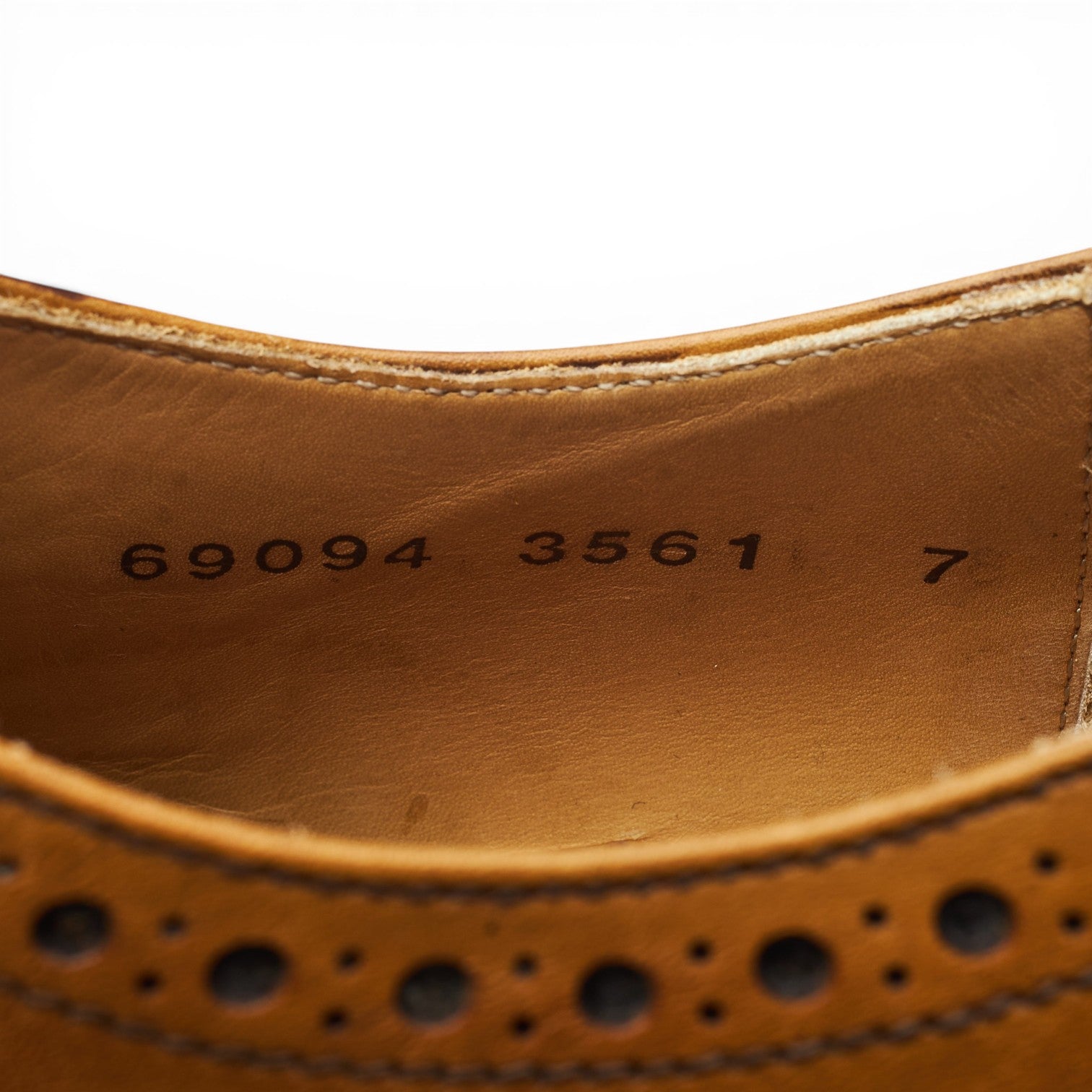Herring richelieu brogue cuir marron clair UK 7