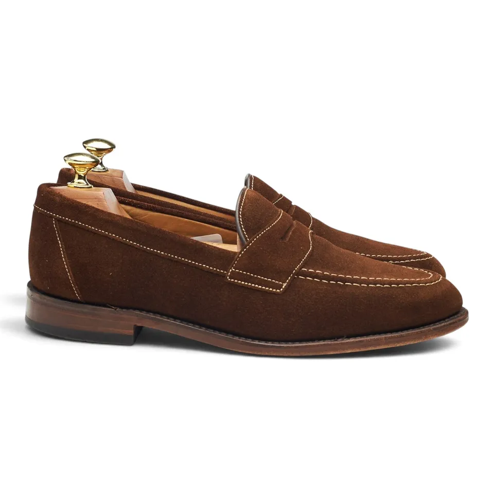 Loake Imperial mocassin daim marron tabac 7 UK
