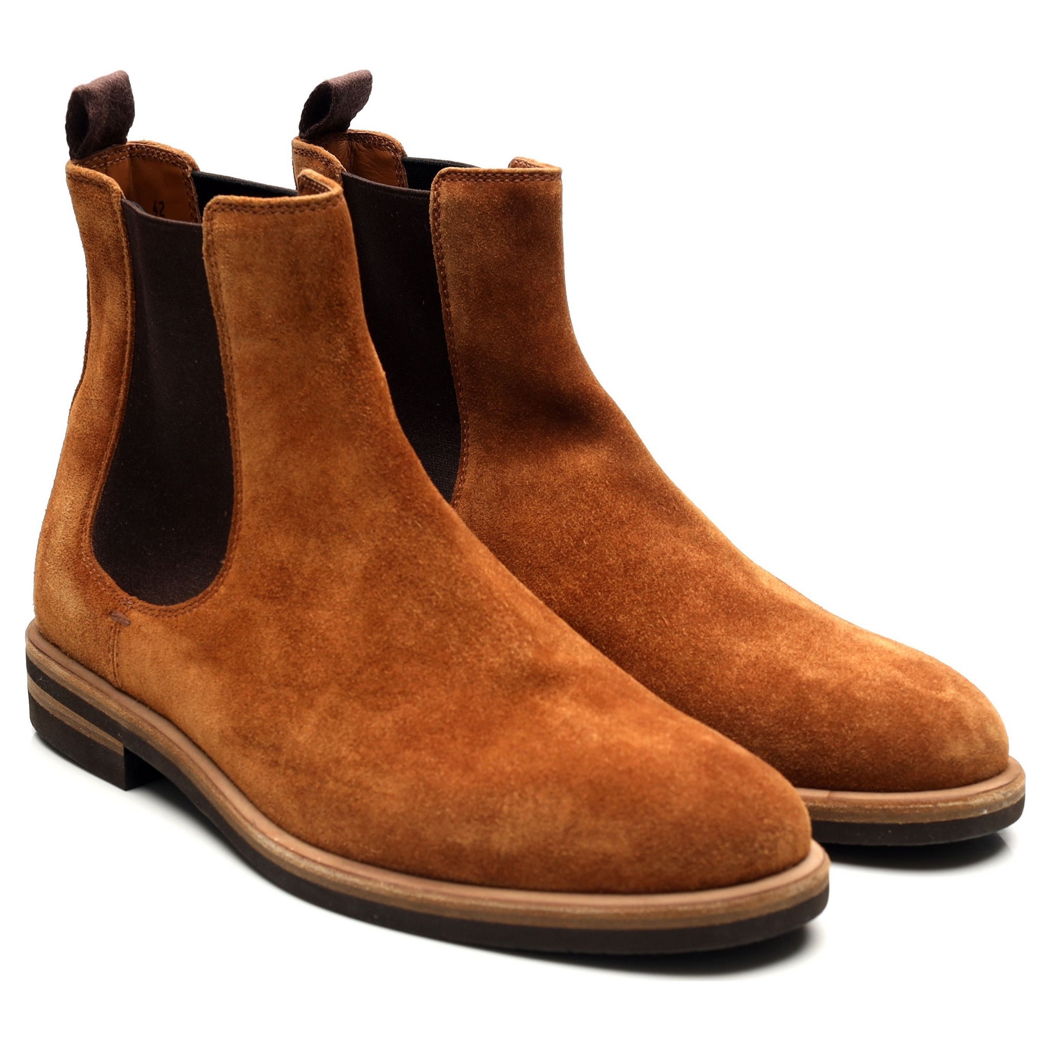 Brunello Cucinelli boots chelsea daim marron UK 8