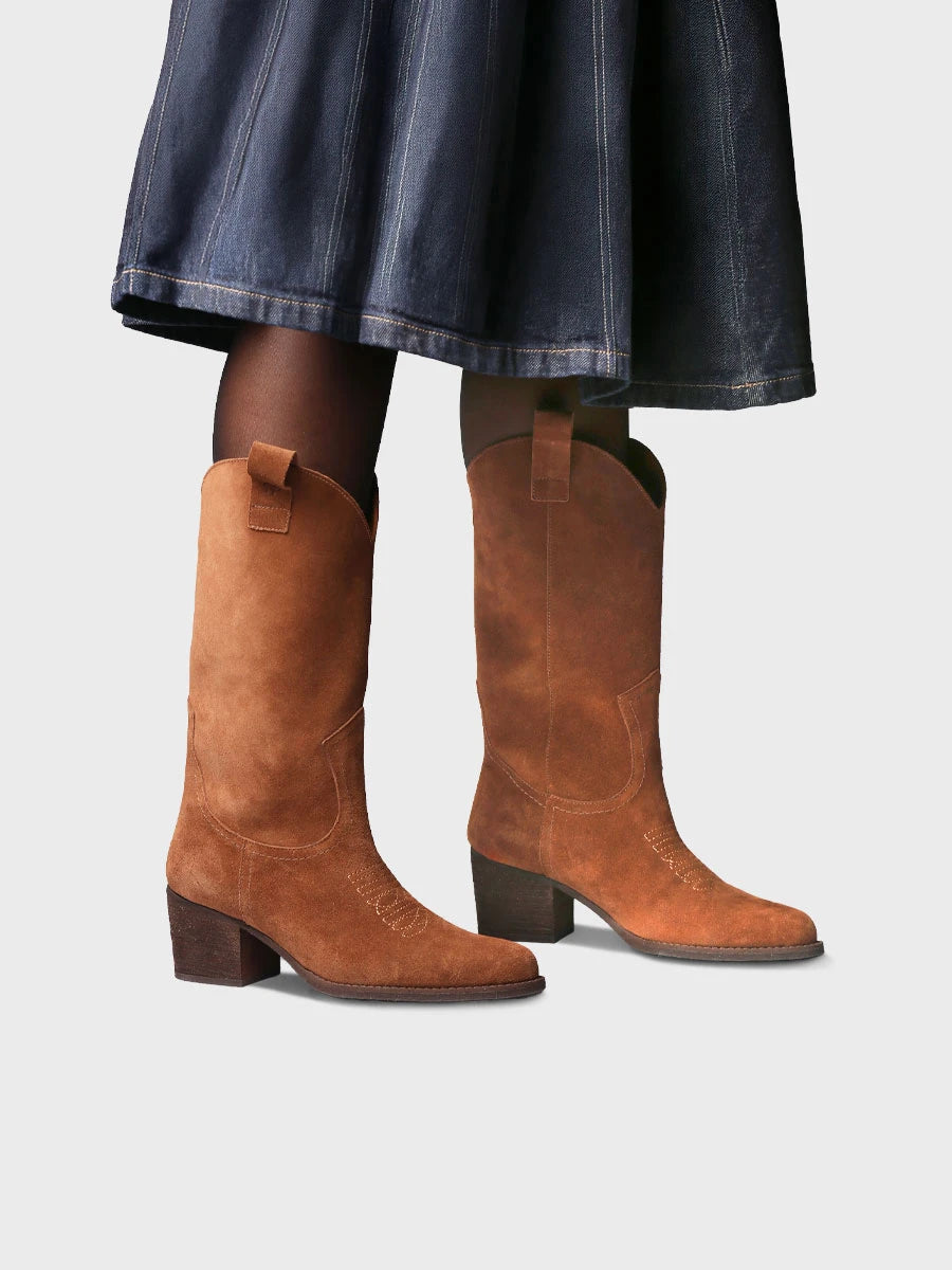 Toni Pons Vitoria bottes santiag daim talon 6 cm