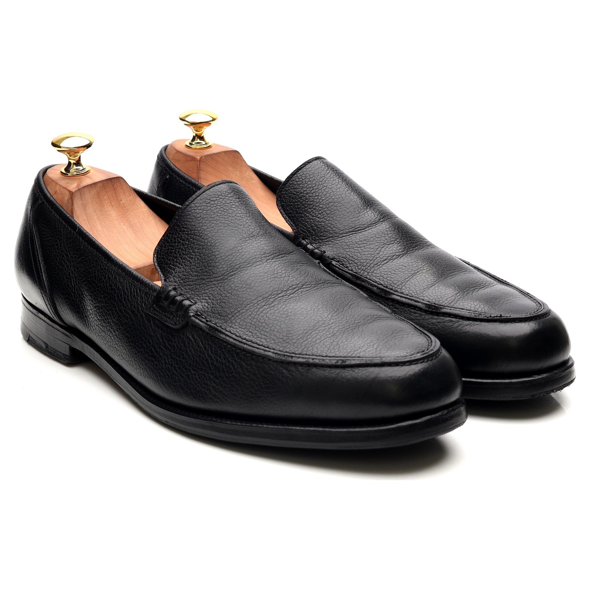 Crockett & Jones mocassin cuir noir UK11 non doublé