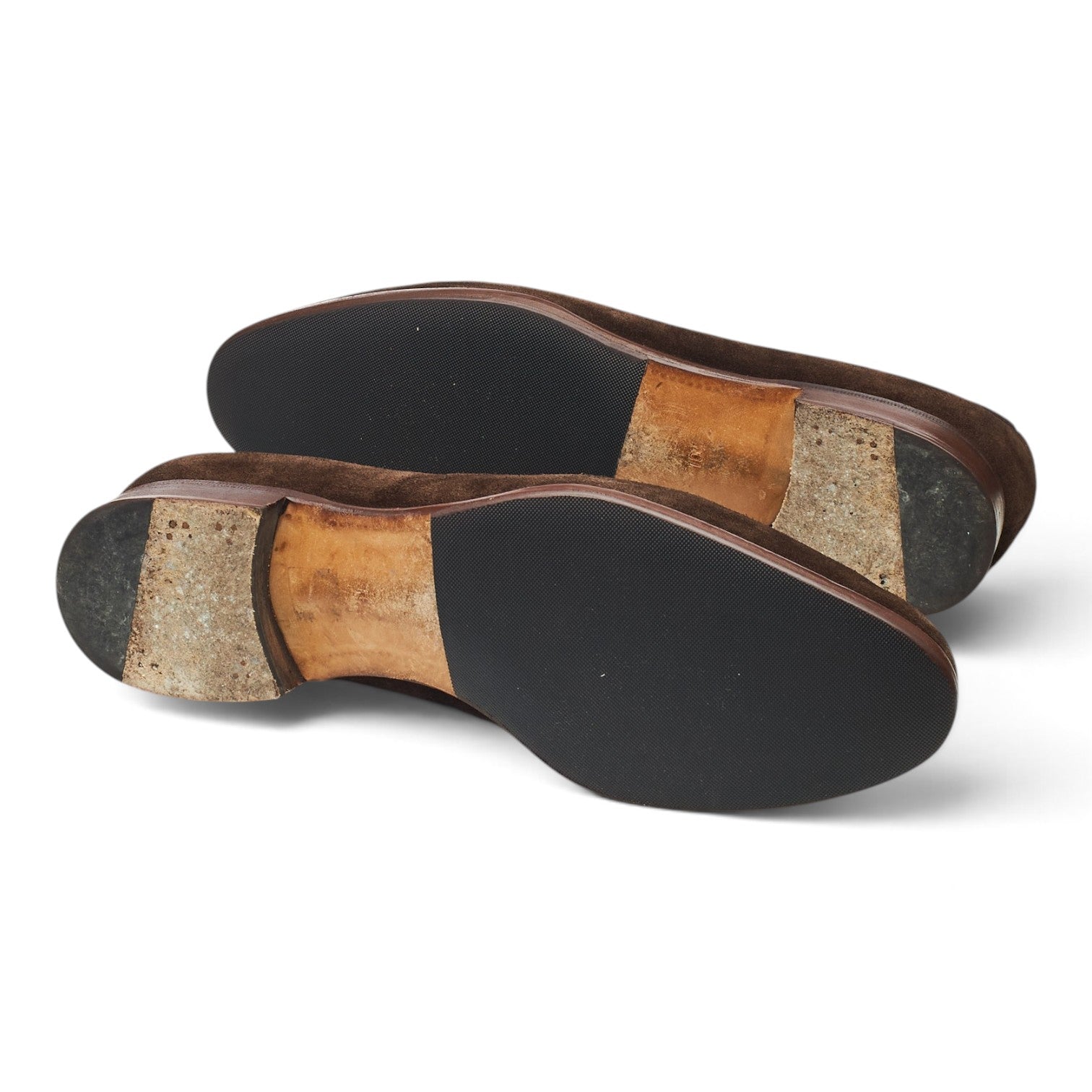 TLB Mallorca 144 Artista mocassin marron daim UK 10.5
