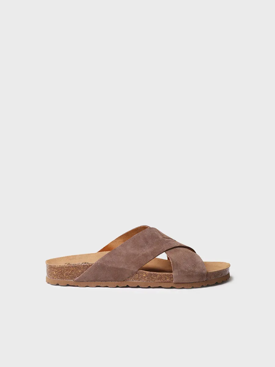 Toni Pons Gol-Qt sandale homme cuir croisée taupe