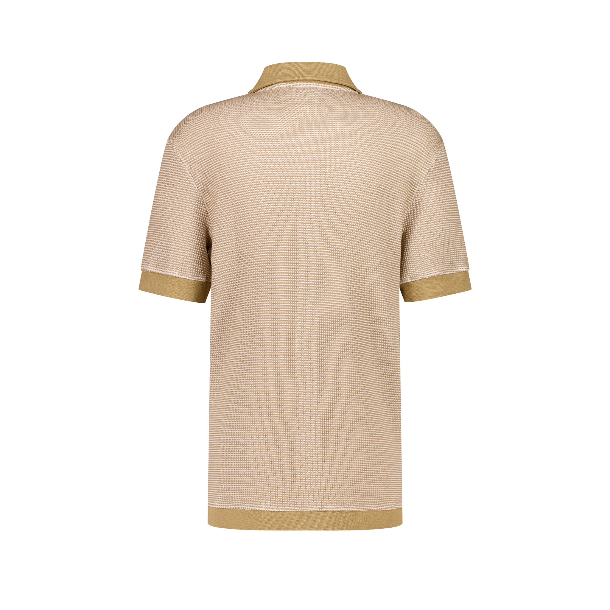 Rivieras Nid d'Abeille Bicolore chemise beige manches courtes