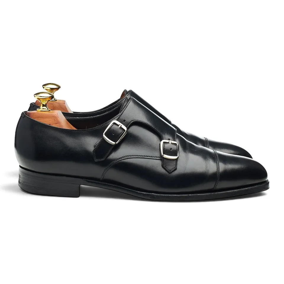 Edward Green Westminster double boucle cuir noir UK 7,5