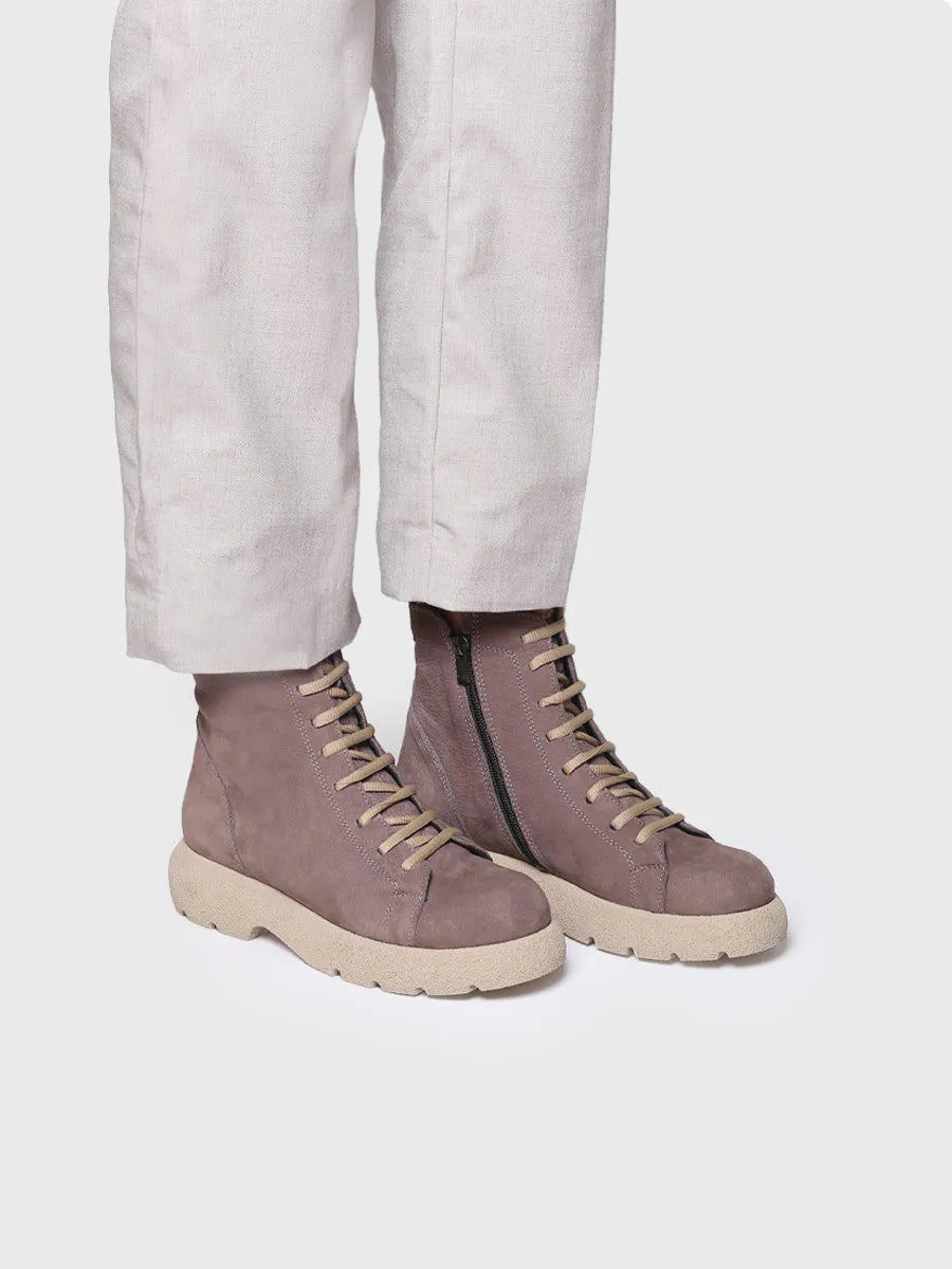 Toni Pons Dasha bottine femme taupe nubuck à lacets