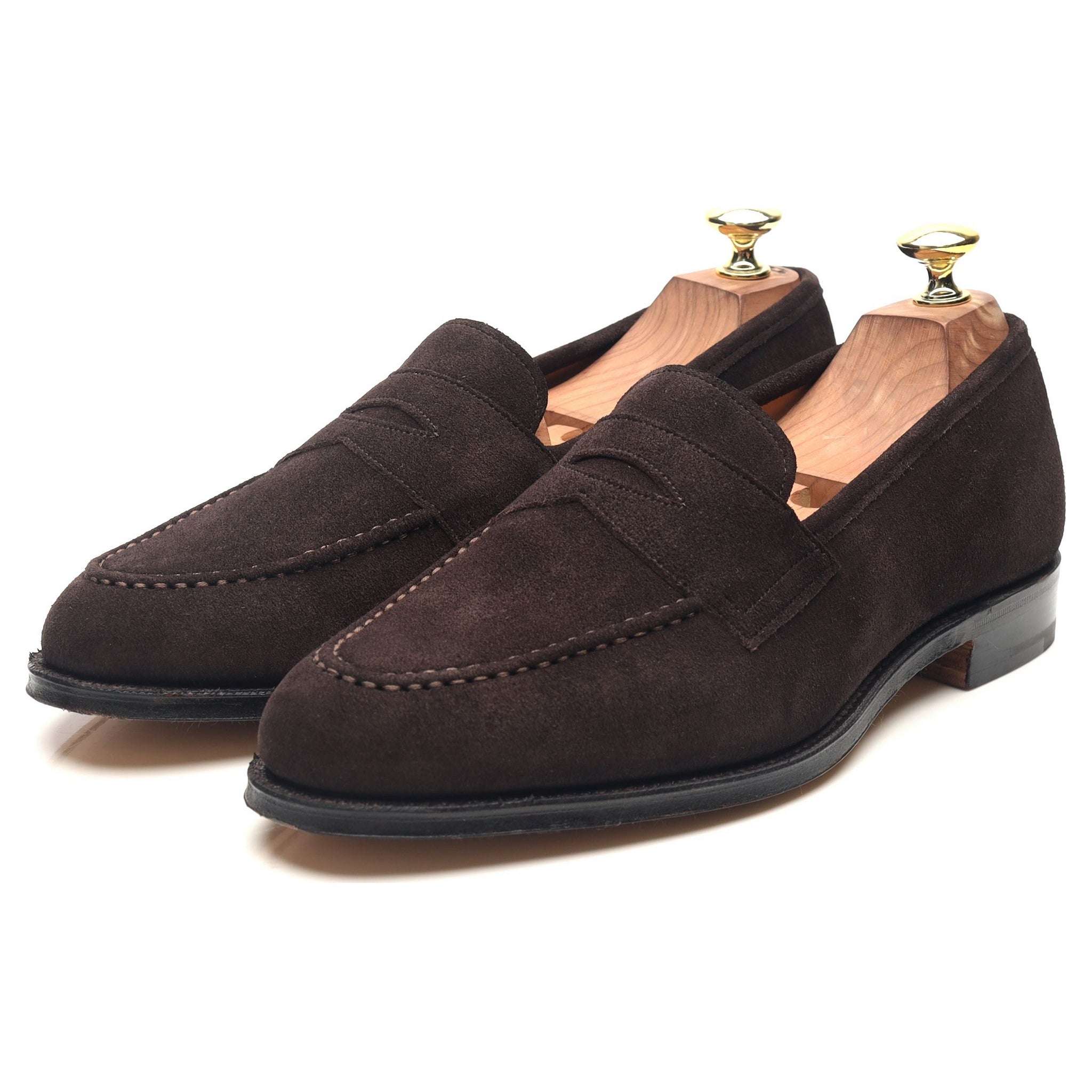 Cheaney Ebury mocassin daim marron foncé UK 7.5