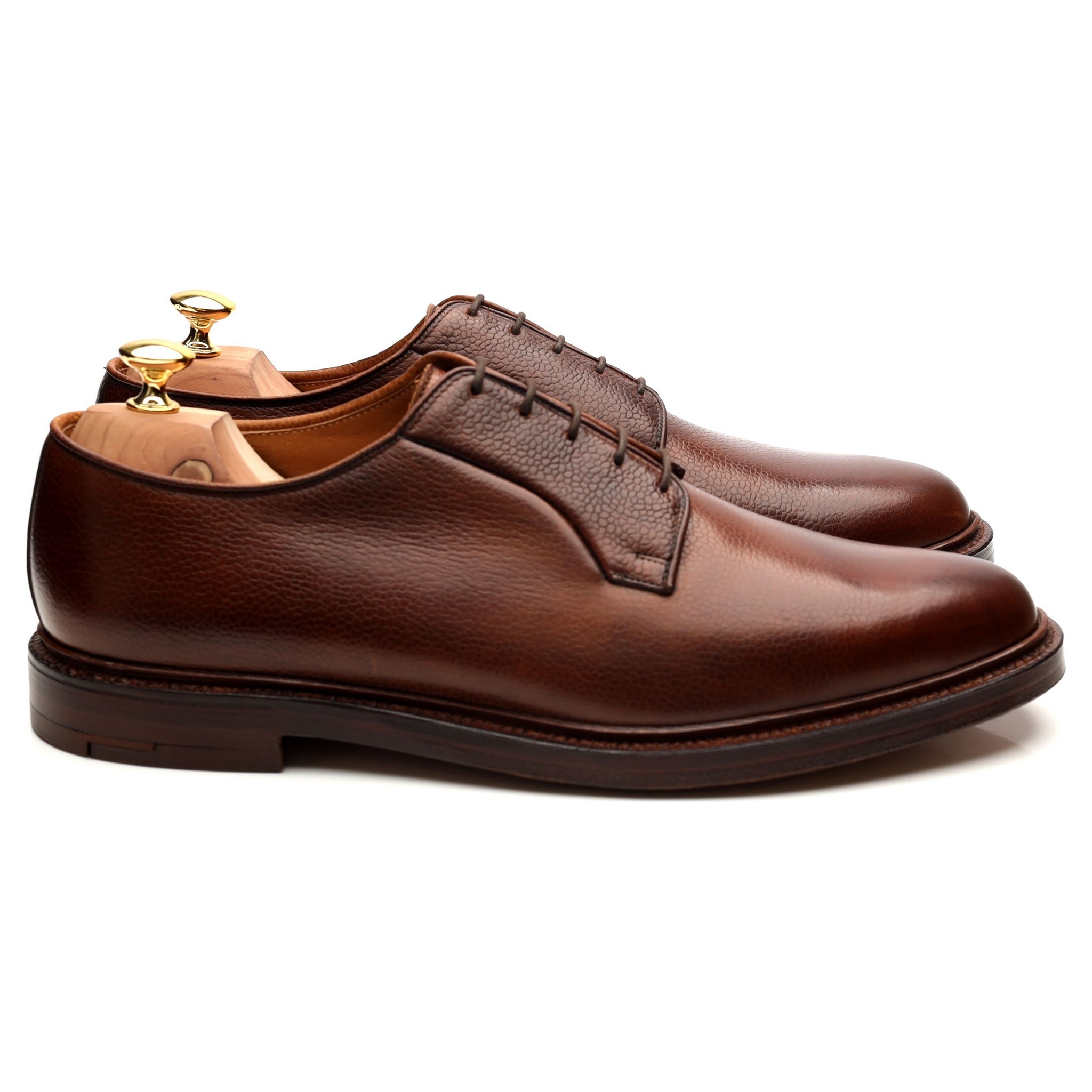 Crockett & Jones derby cuir marron UK 11 E grainé