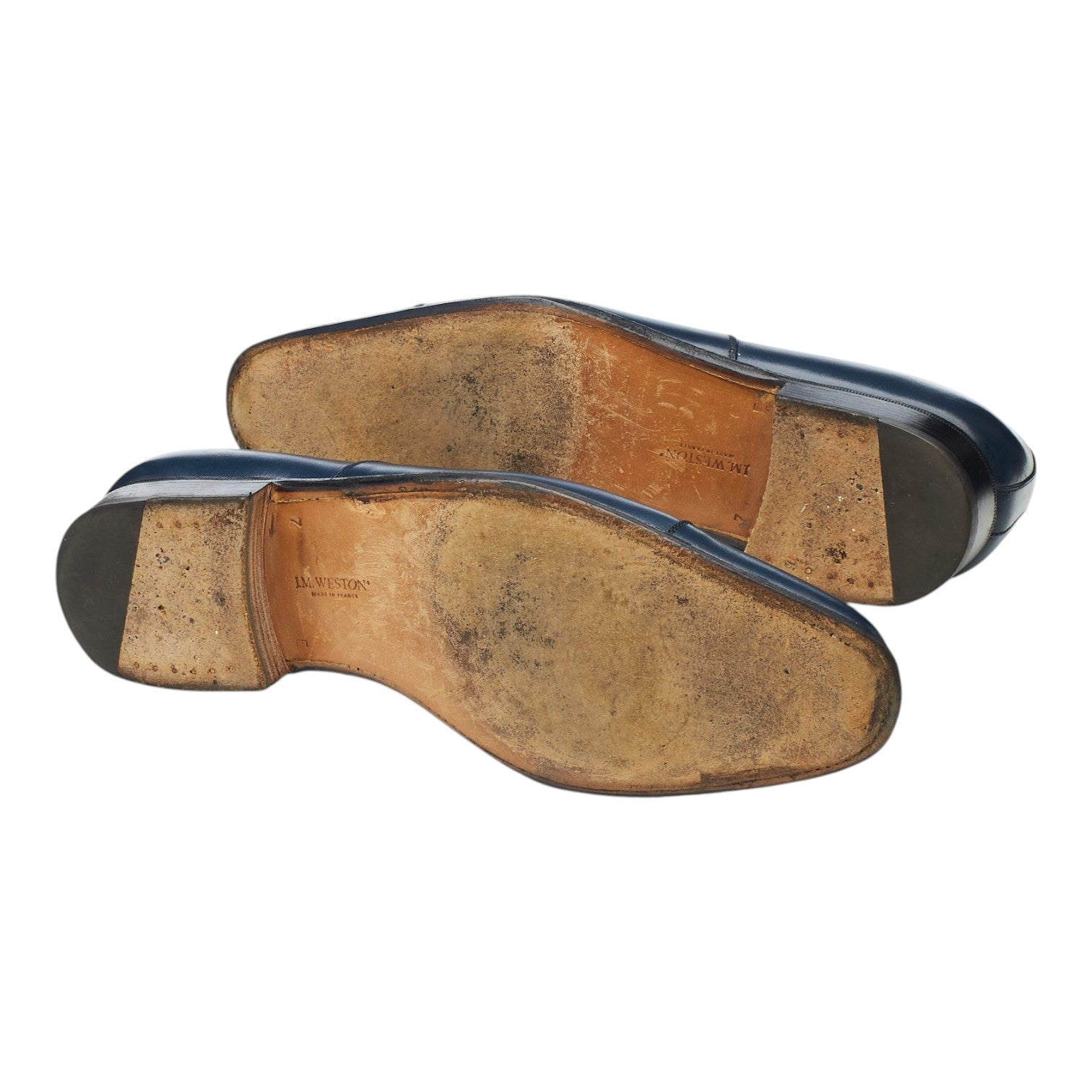 J.M. Weston 415 oxford cuir bleu marine UK 7.5