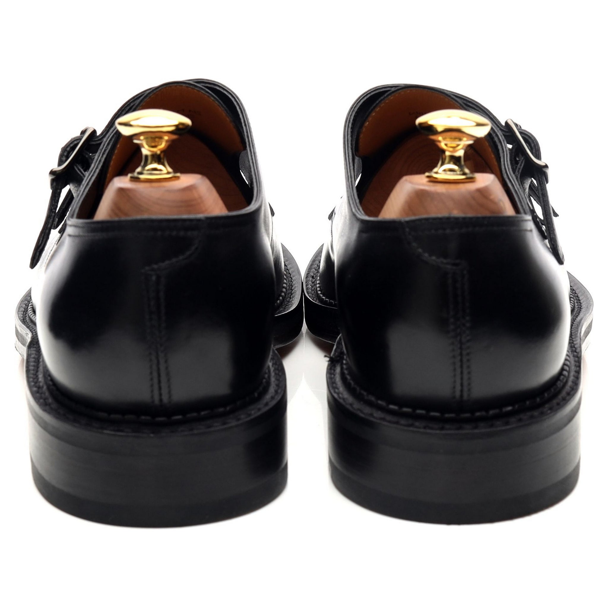 John Lobb William double monk cuir noir UK 6.5