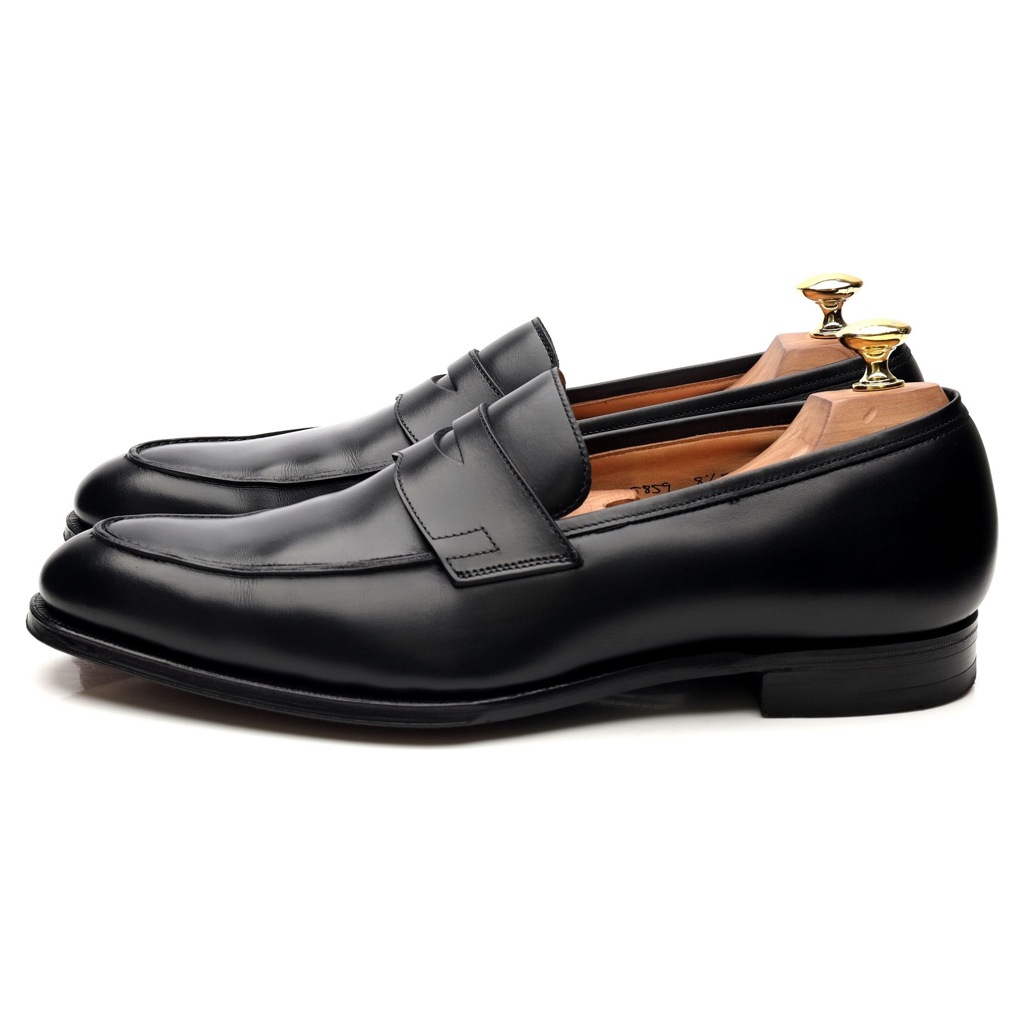 Crockett & Jones Crawford mocassins cuir noir UK 8,5