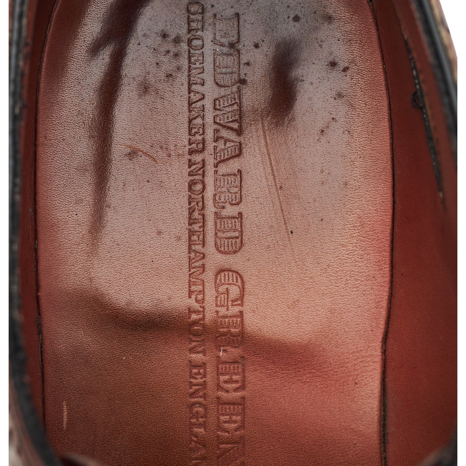 Edward Green Aberdeen derby cuir bordeaux pointure 7.5