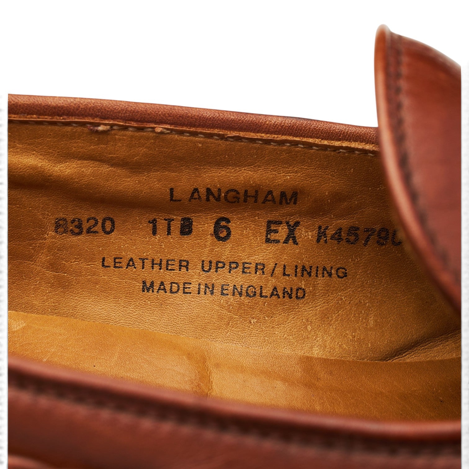 Crockett & Jones Langham mocassin cuir camel pointure 6