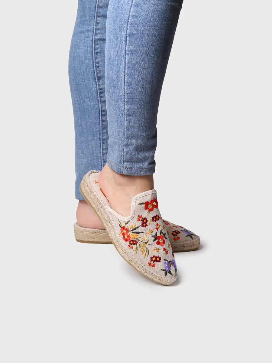Toni Pons Culip espadrille brodée toile jute