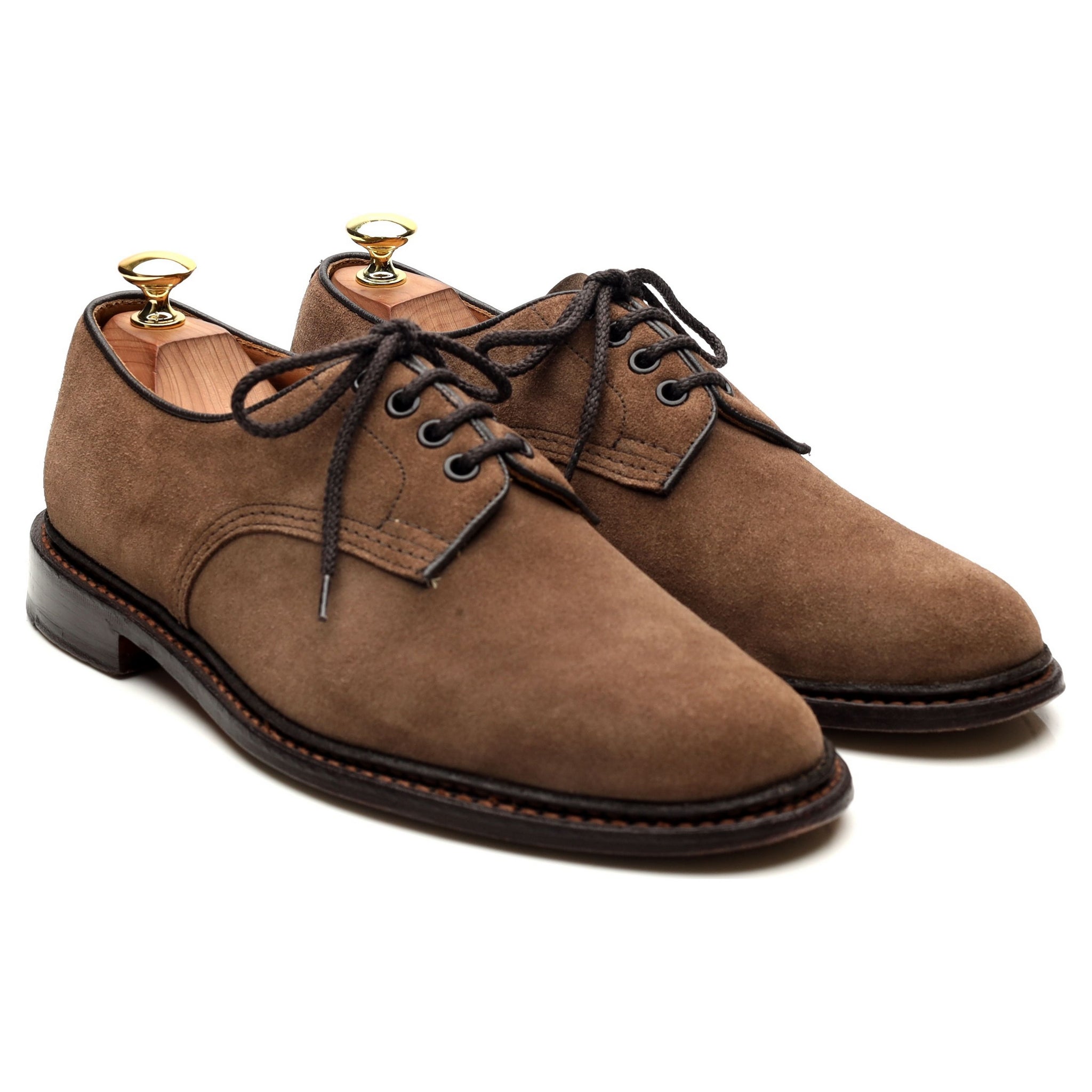 Tricker's Daniel derby daim marron clair UK 8