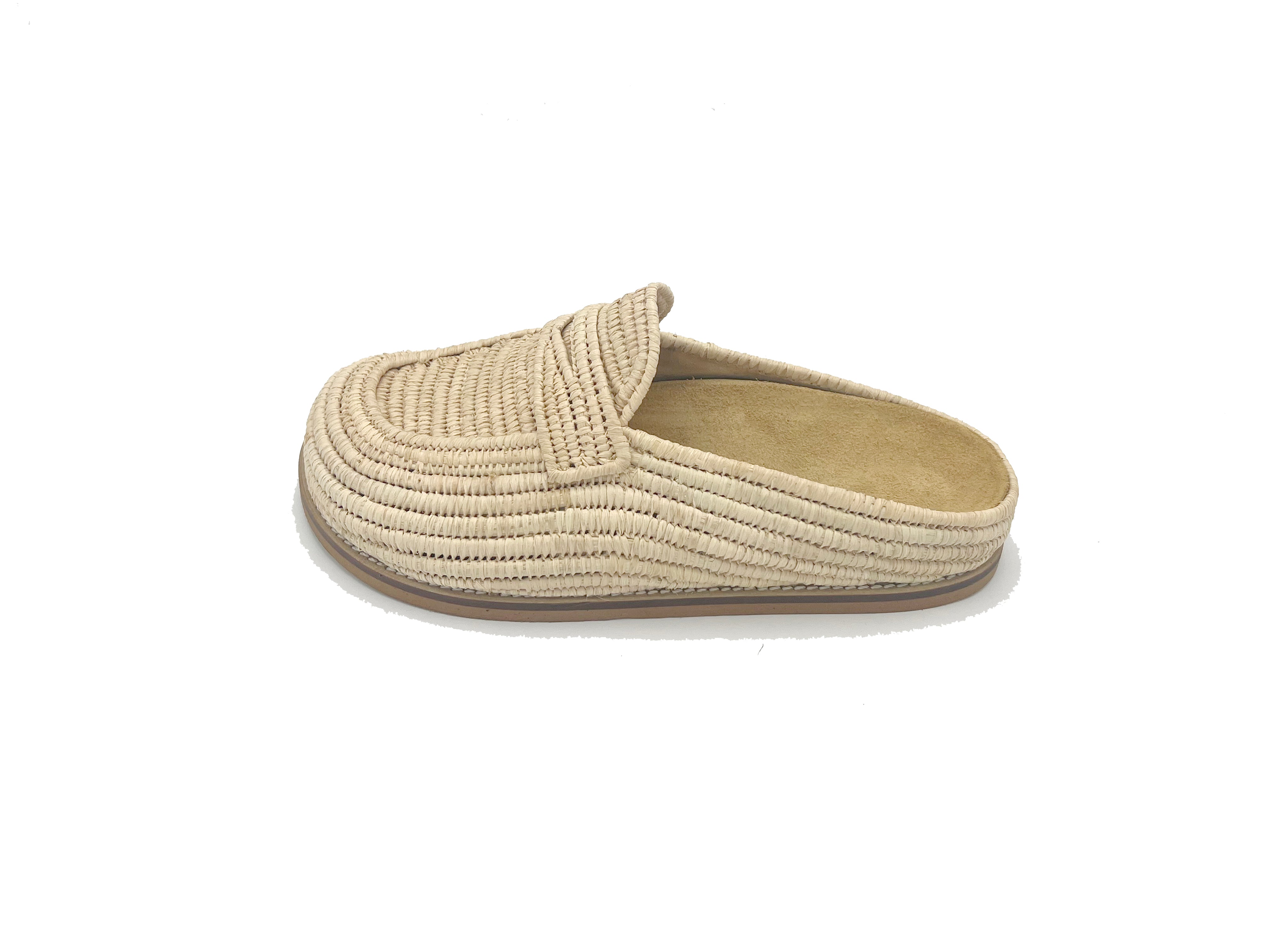 Contre-Allée Californie mule raphia naturel