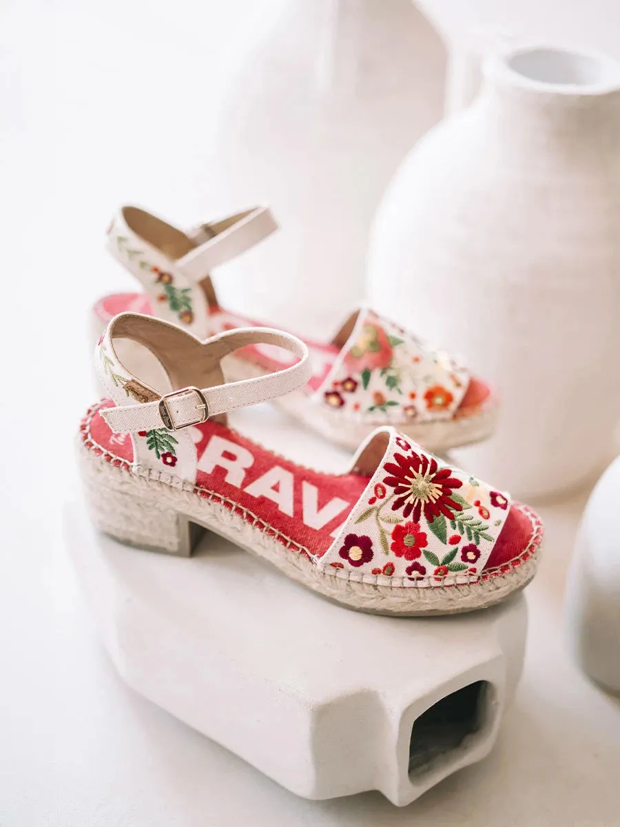 Toni Pons Tamariu espadrilles talon 3,5 cm brodées