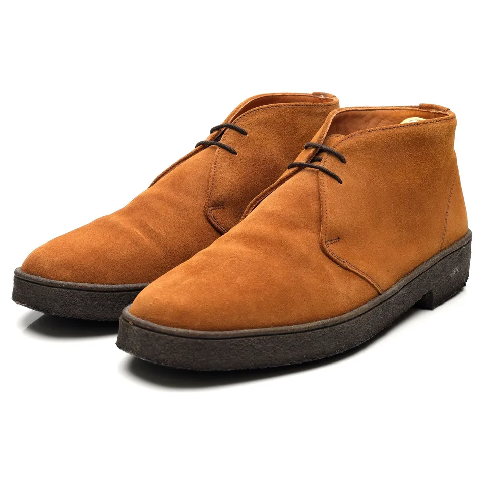 Sanders Luther boots chukka suède camel UK 10